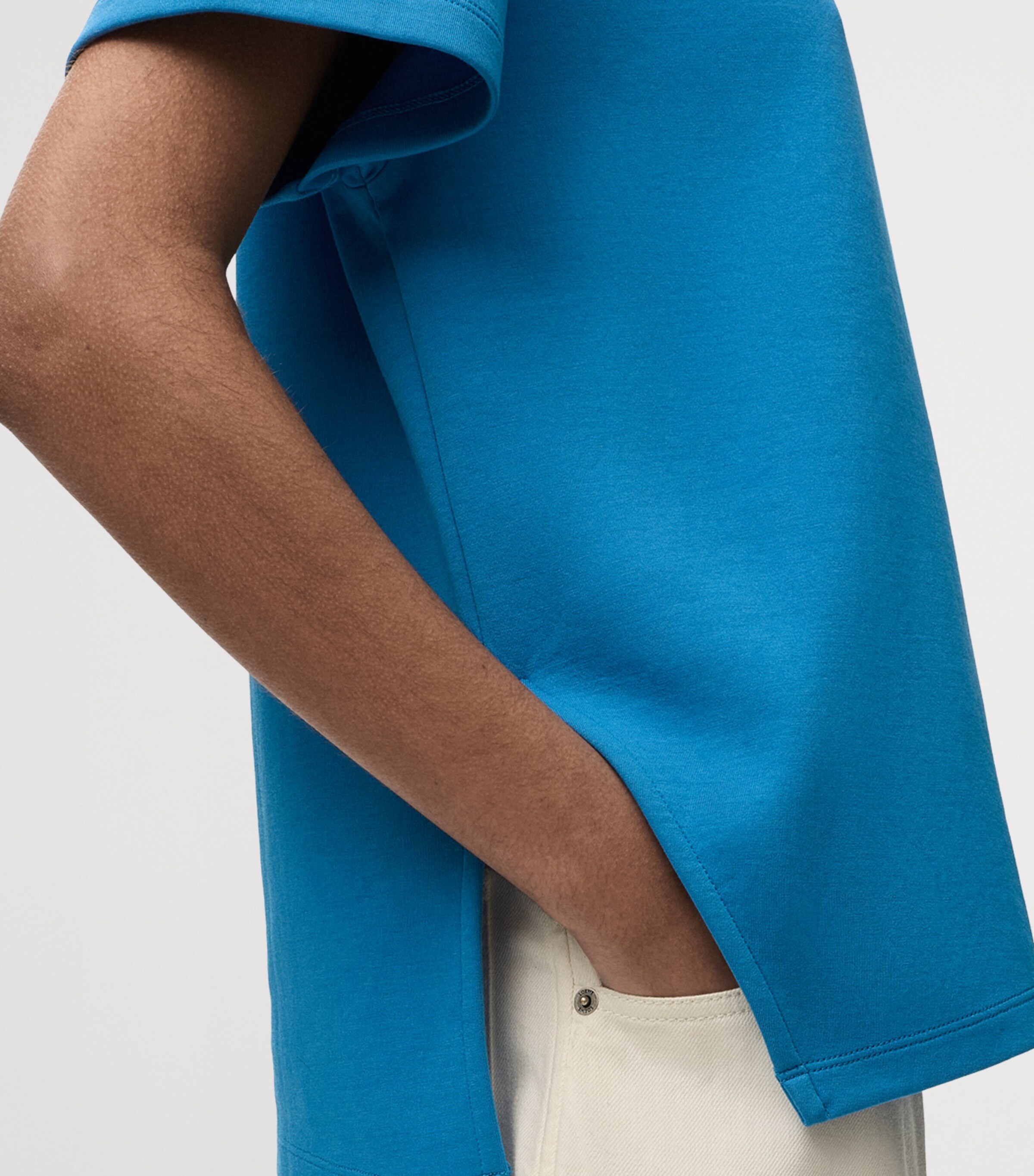 LOEWE Womens Asymmetric T-Shirt Blue Image 5