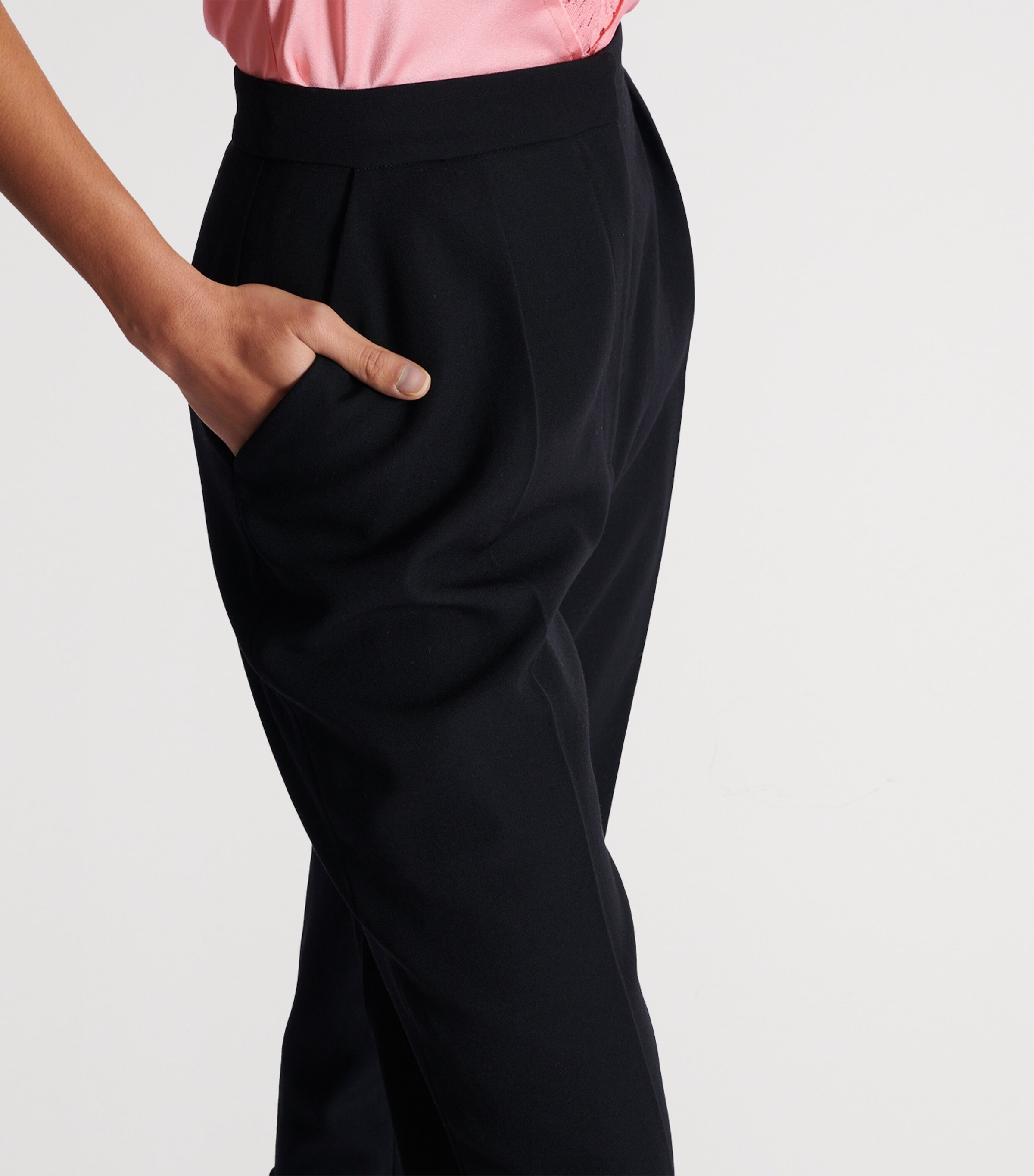 Wool Slim Tailored Trousers 0PA NOIR Image 3