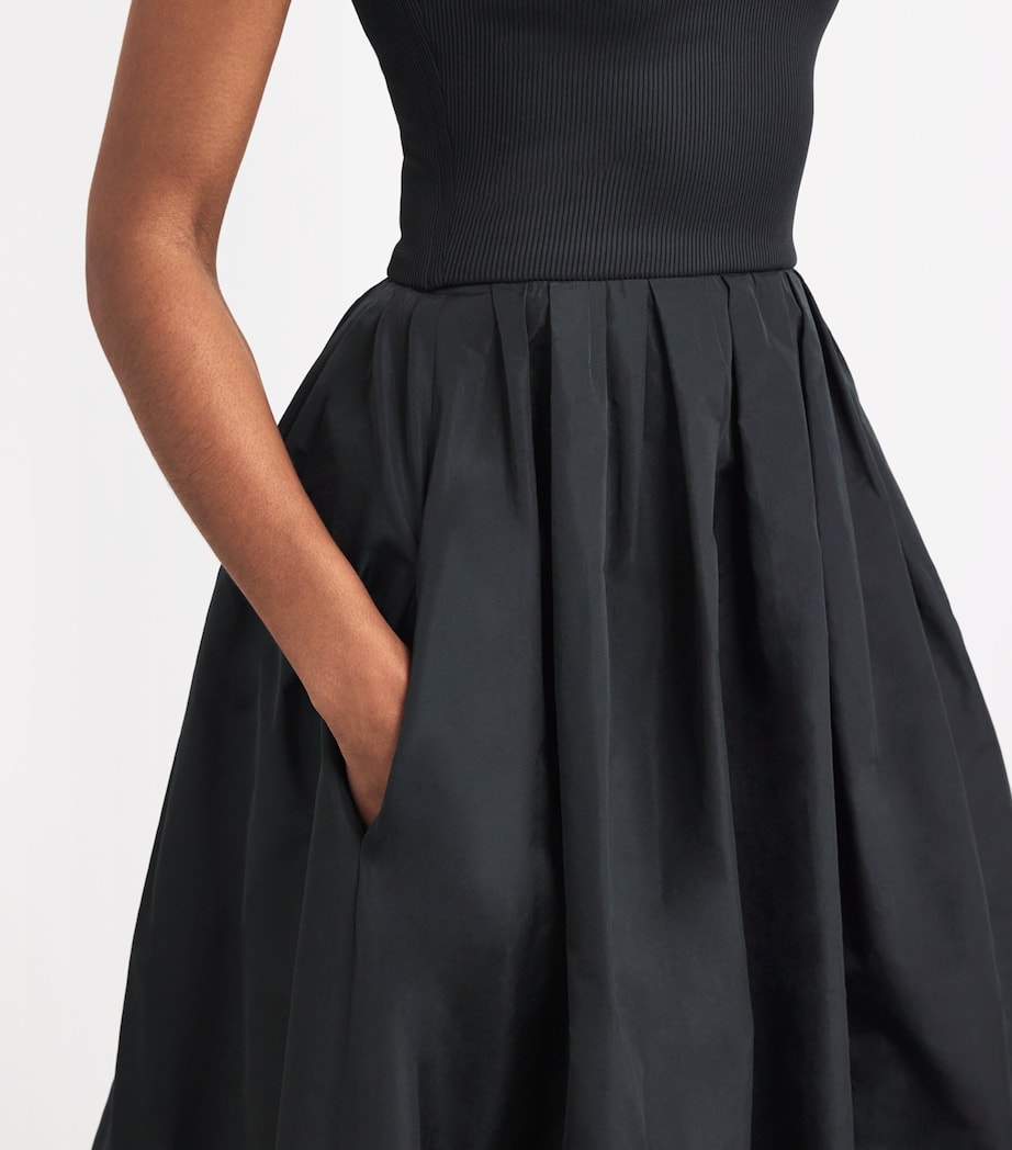 Strapless Midi Dress BLACK Image 4