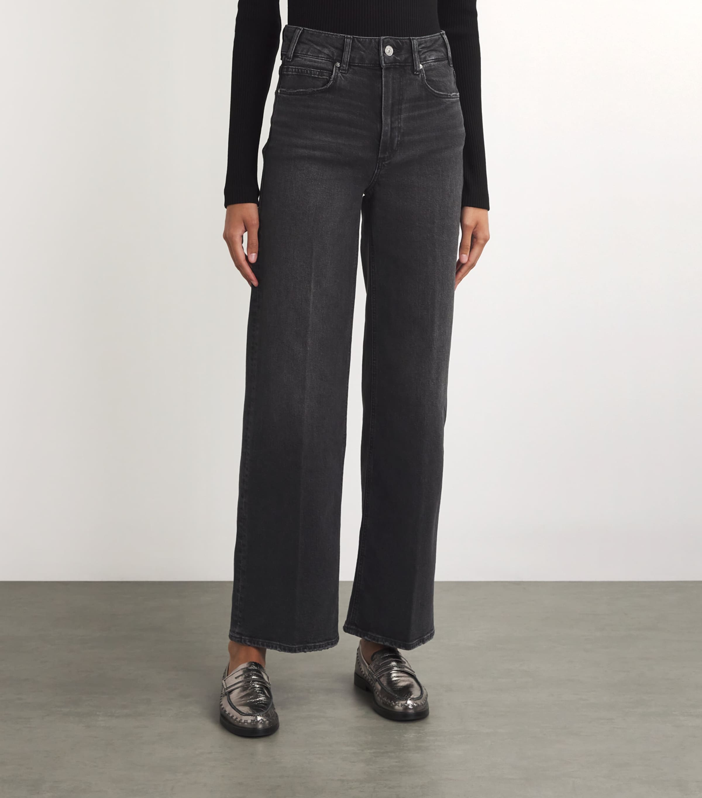 Sasha High-Waist Straight Jeans  VIPER BLK DISTRSSD Image 3