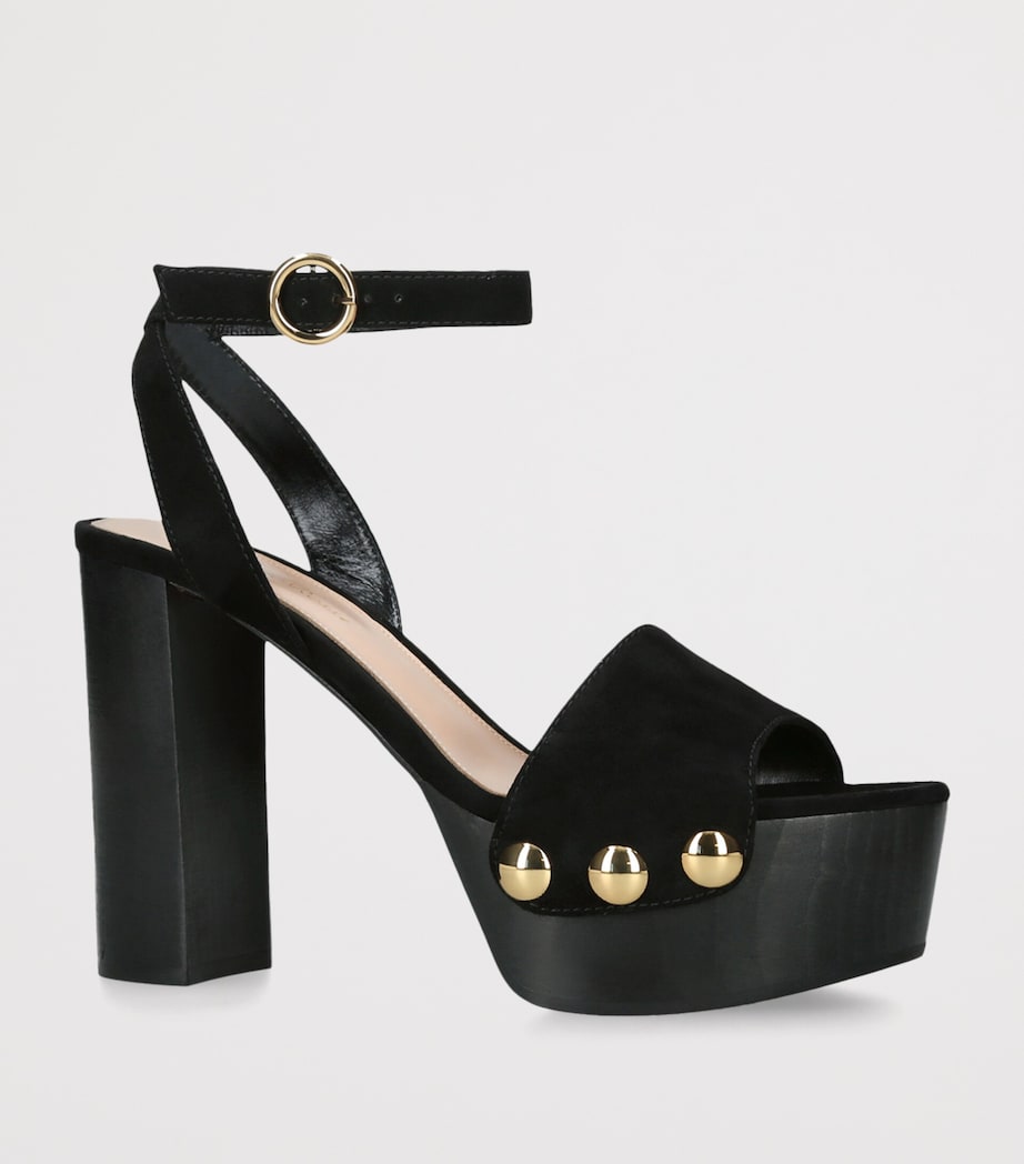 Gianvito Rossi Suede Ardéa Platform Sandals 70 Black Image 2