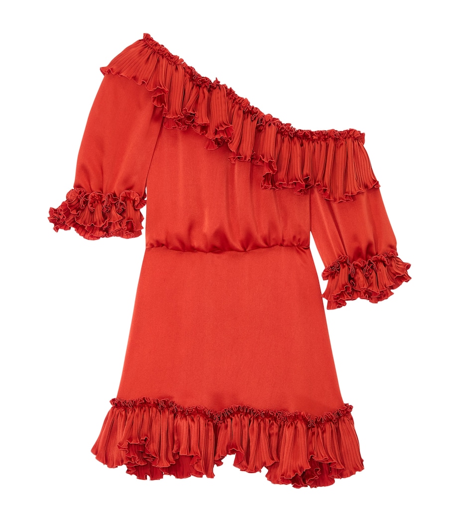 Silk Ruffled Mini Dress 6850 Image 2