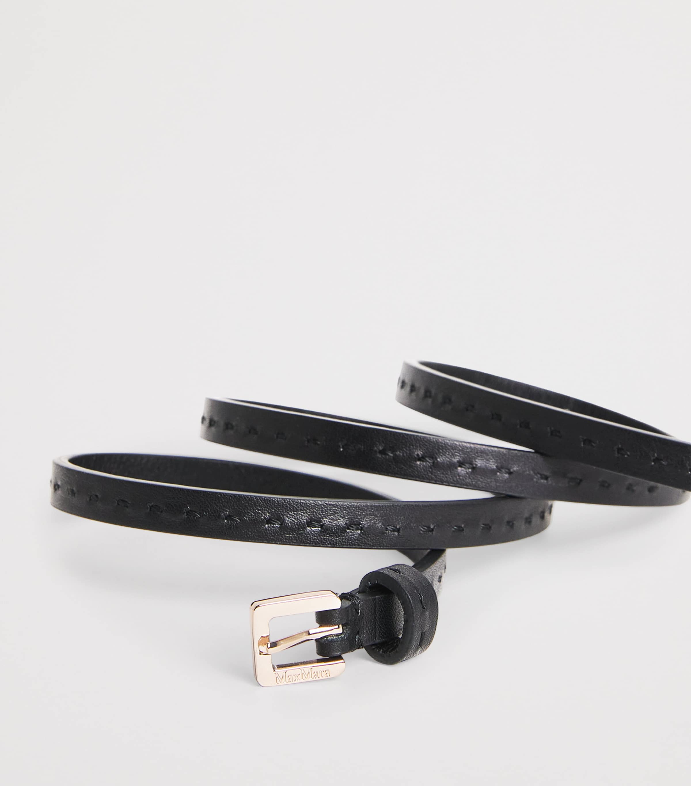 Leather Logo Belt BLACK Image 5