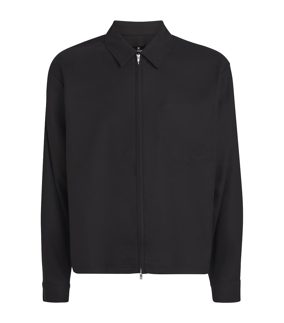 Zip-Up Overshirt JET BLACK Image 1