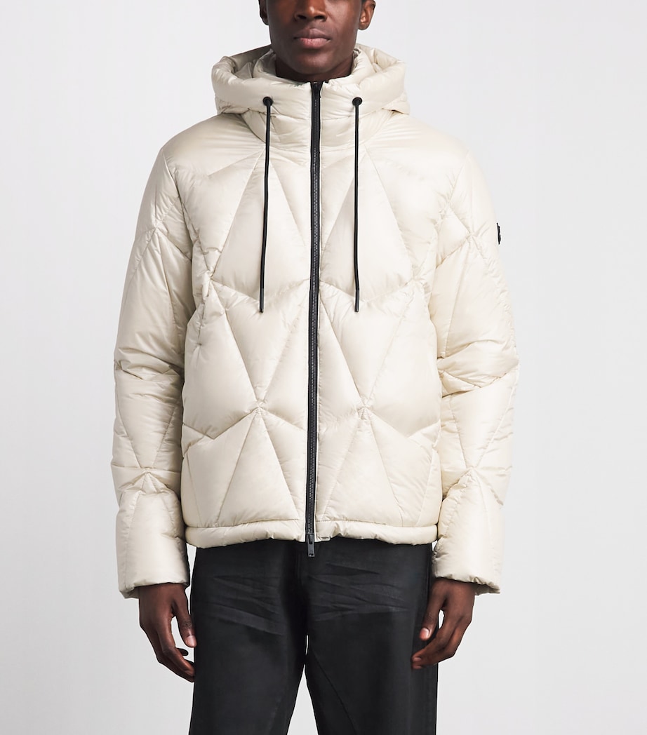 Moose Knuckles Mens Down Iceberg Quilted Jacket Alabaster Image 4