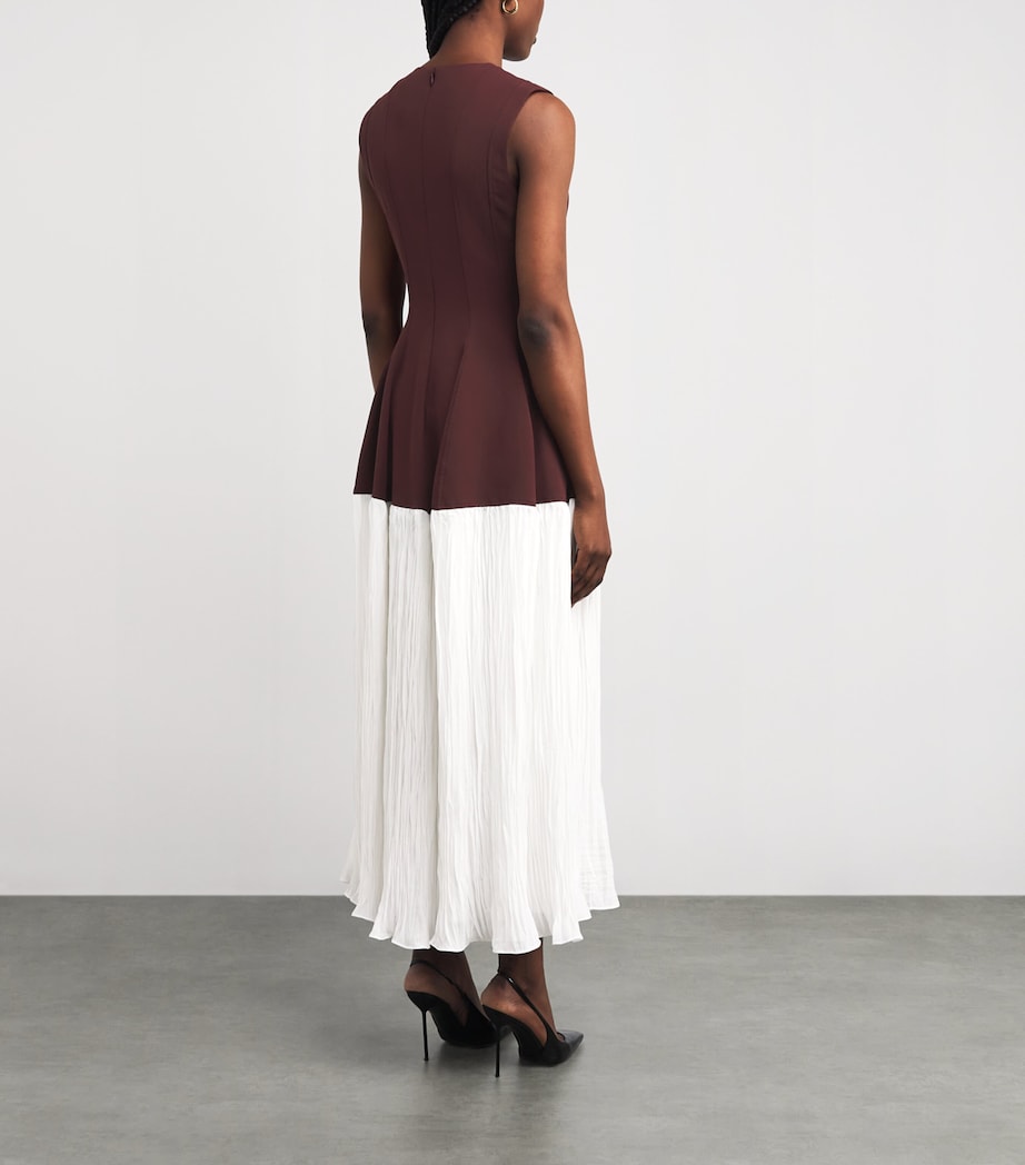 Pleated Raleigh Midi Dress MAHOGANY MULTI Image 3