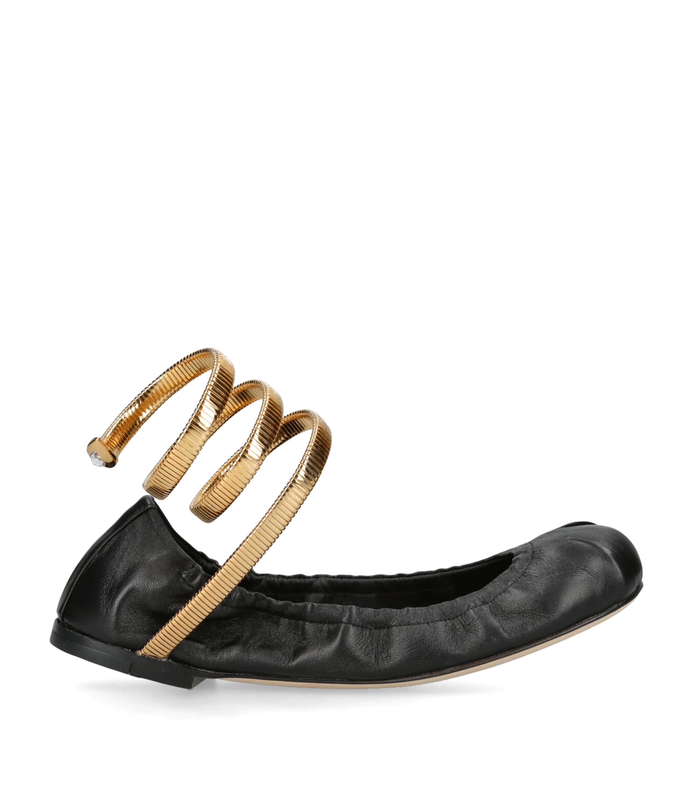 Shop René Caovilla Leather Juniper Ballet Flats