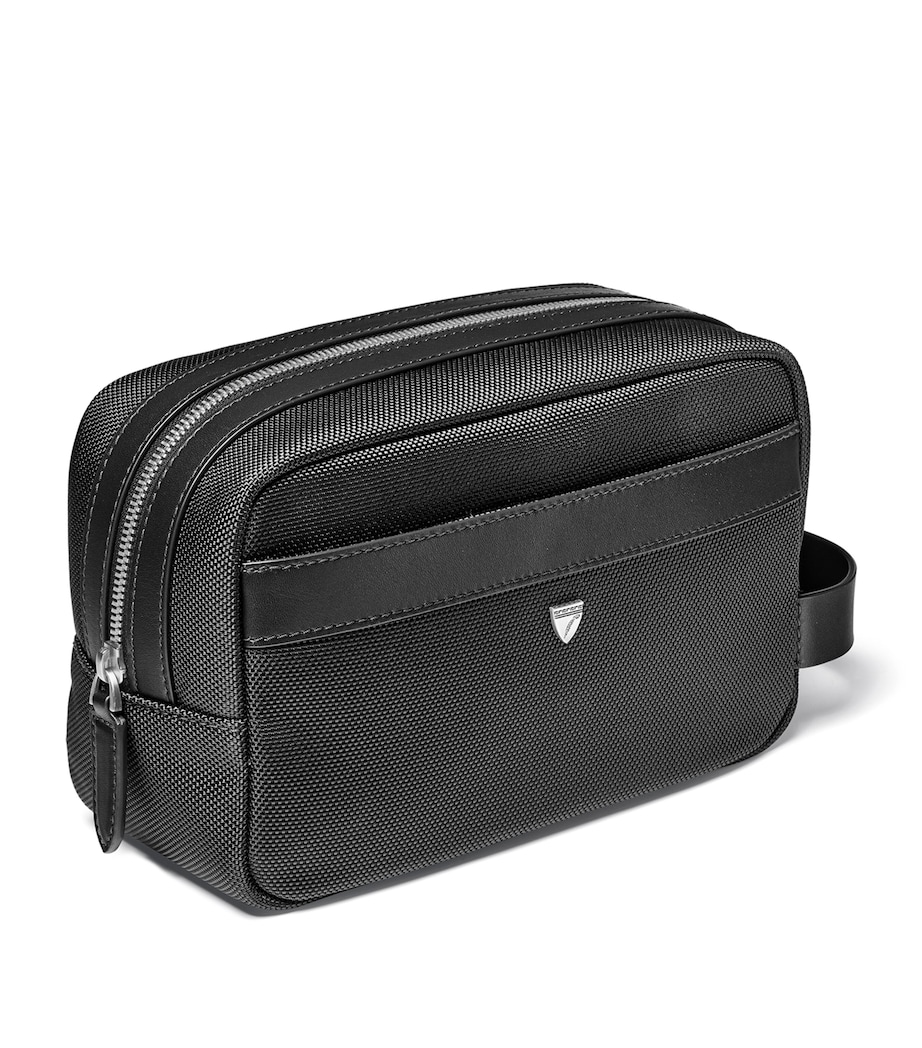 Aspinal Of London Logo-Detail Wash Bag Black Image 4