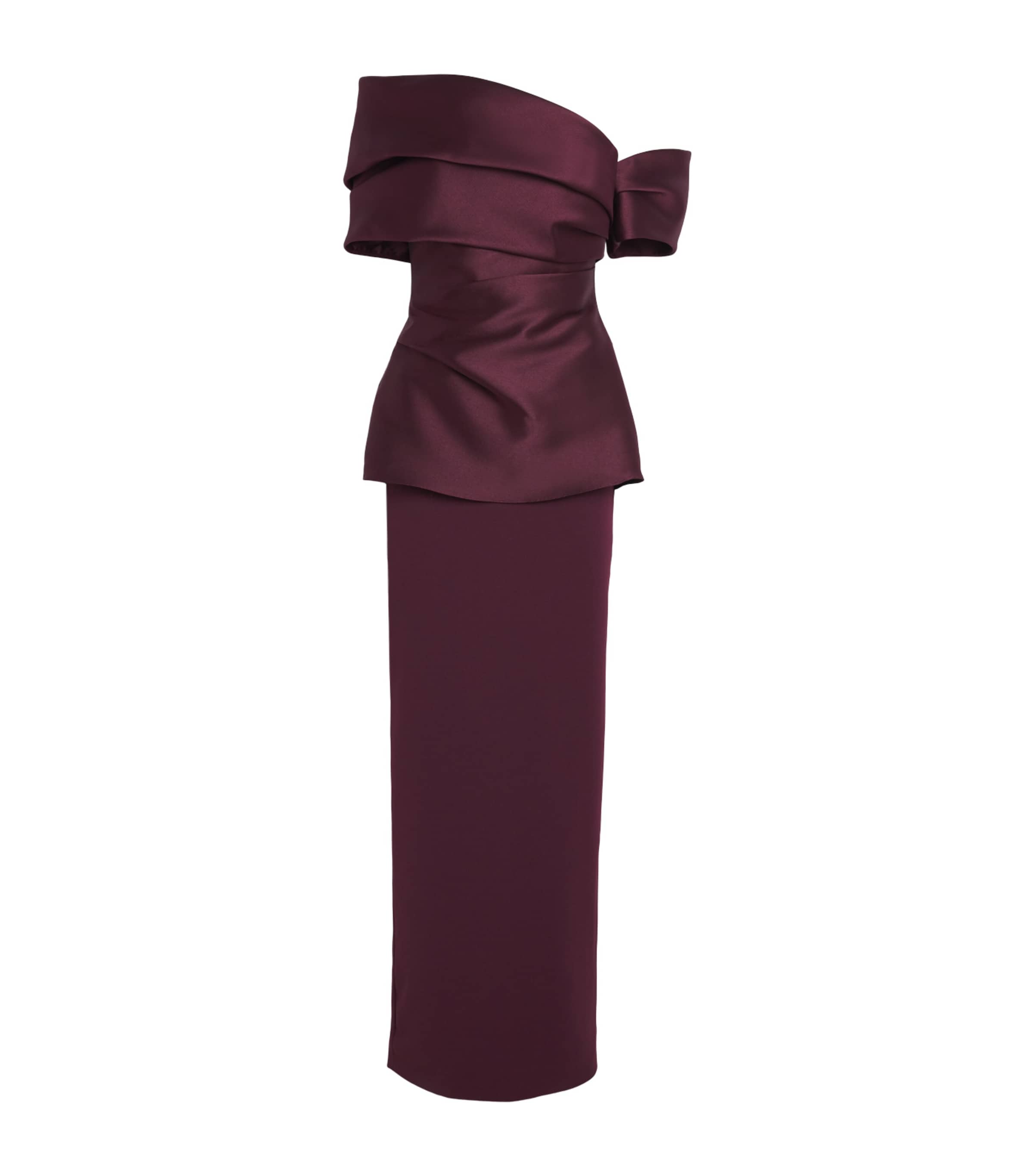 Solace London Womens Satin Lucine Maxi Dress Grape Image 1