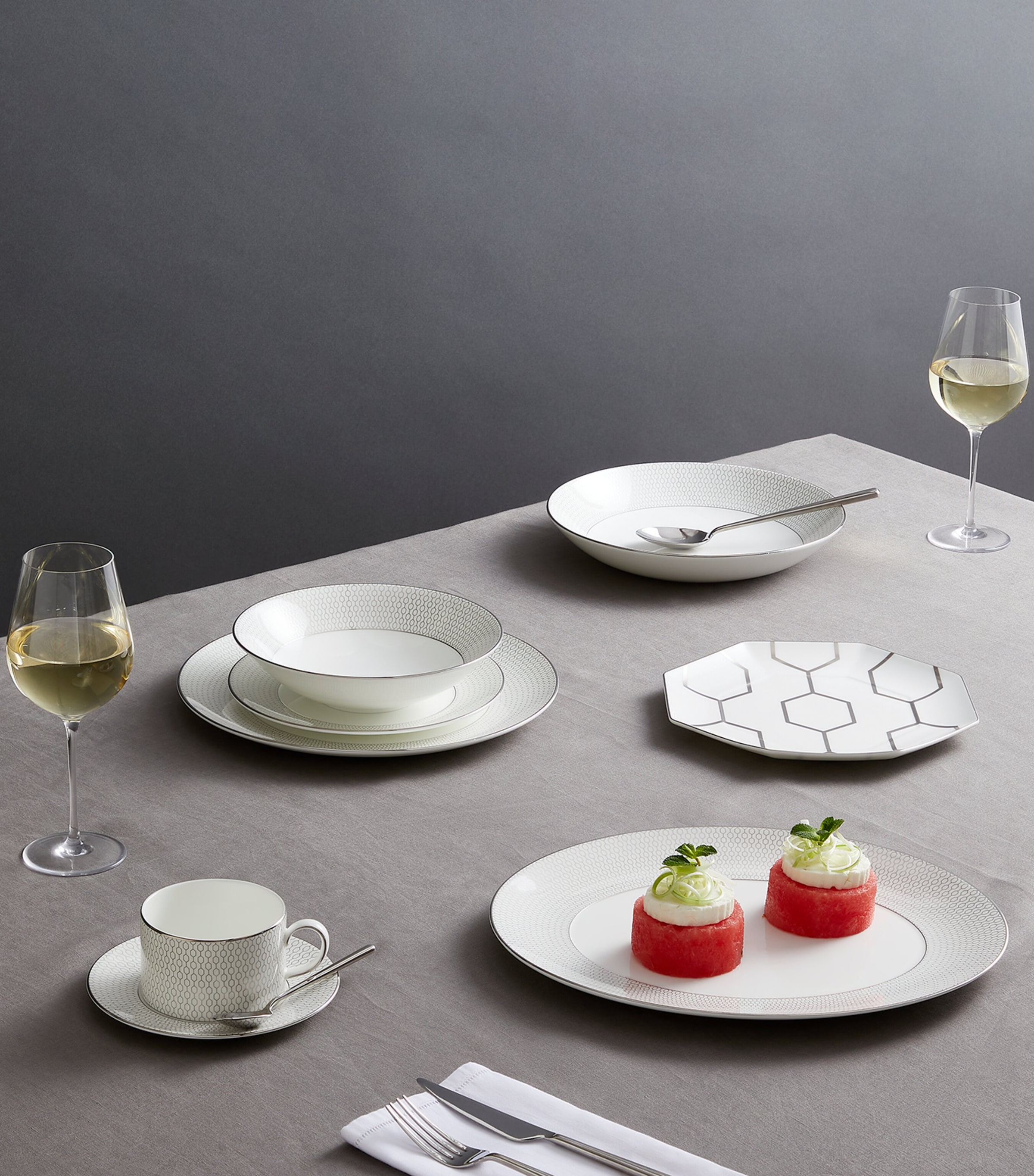 Gio Platinum Pasta Bowl (24cm) WHITE Image 2