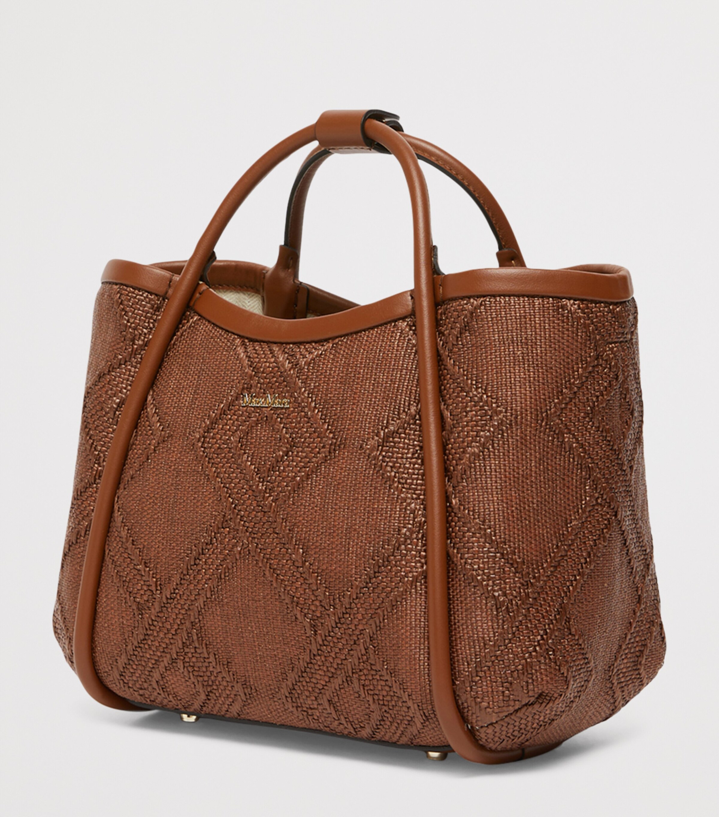 Max Mara Extra-Small Marine Top-Handle Bag Amber Brown Image 5