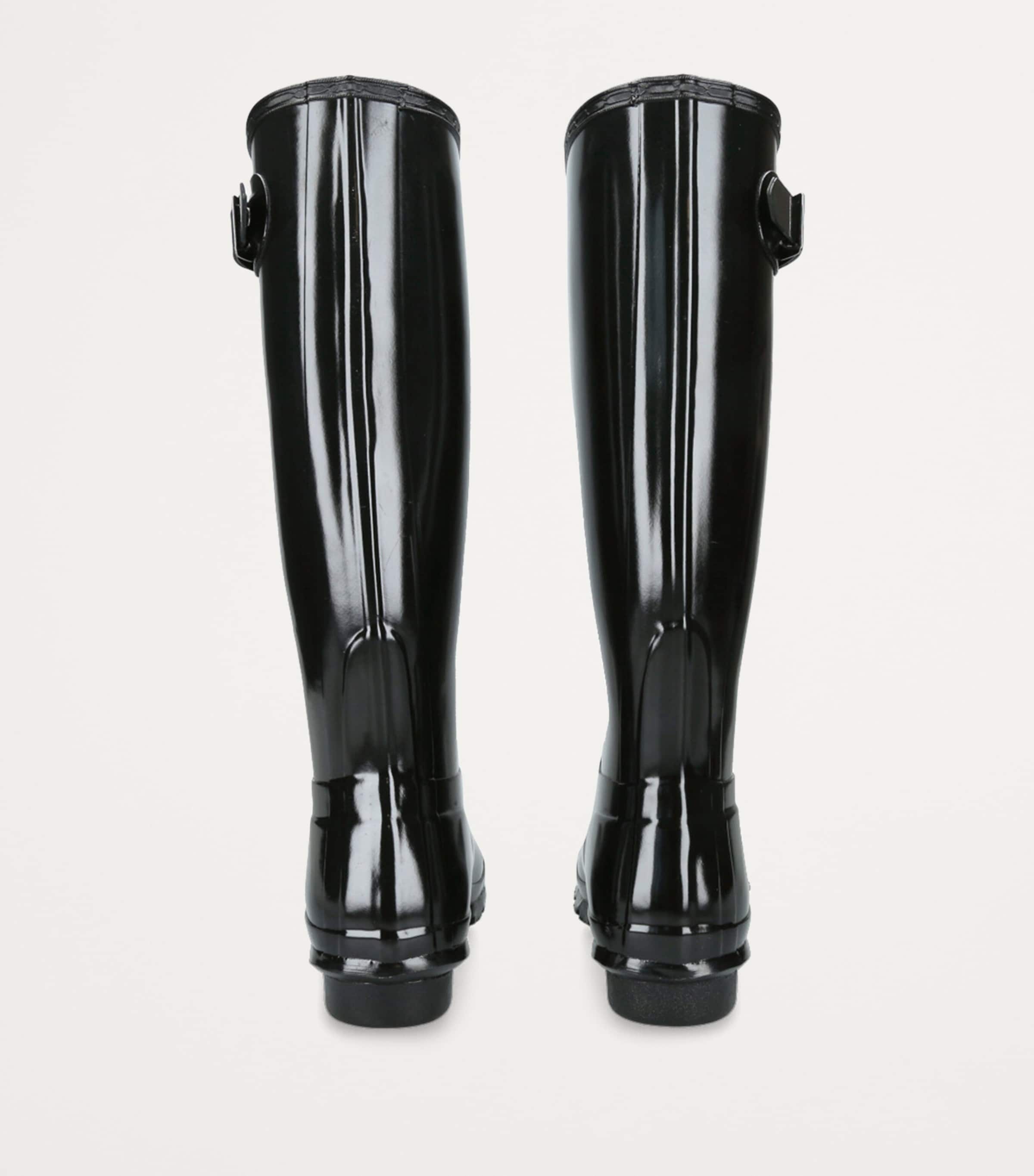 Original Tall Gloss Wellington Boots BLACK Image 3