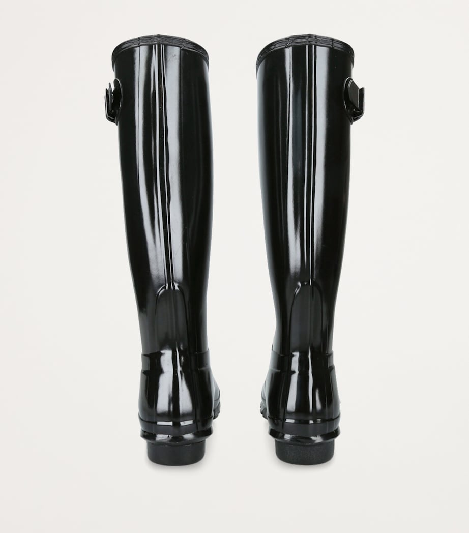 Original Tall Gloss Wellington Boots BLACK Image 3