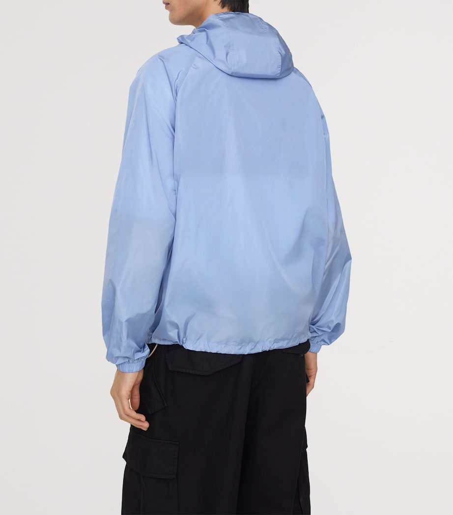 Burberry Mens Nylon Check Tape Jacket Cornflower Blue Image 3
