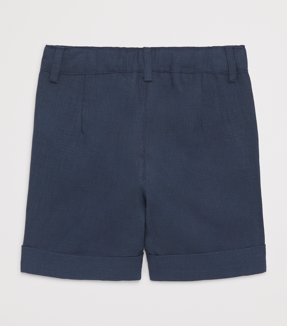 Per Te Linen Bermuda Shorts (3 Months - 4 Years) Blu Image 2