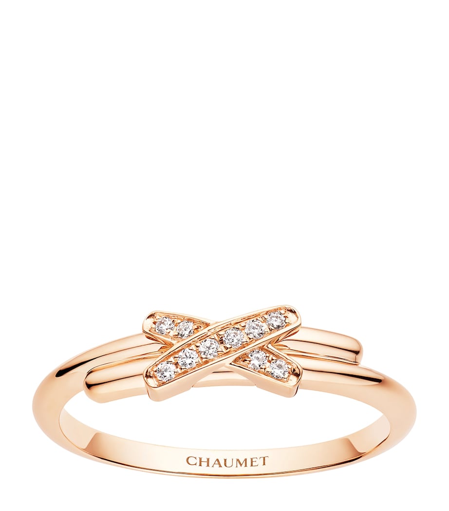 Rose Gold and Diamond Jeux de Liens Ring PINK GOLD Image 1