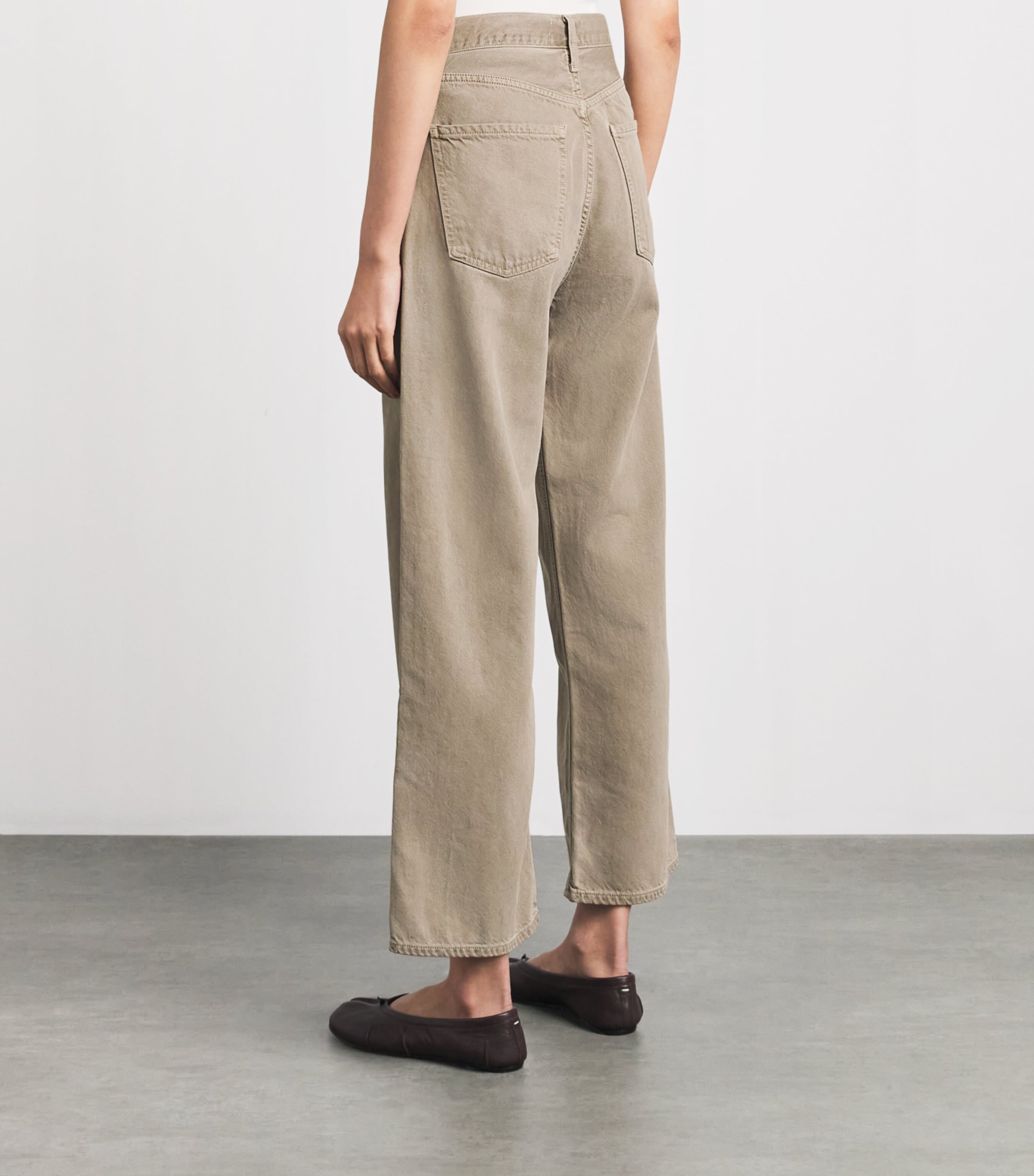 AGOLDE Womens Ren Wide-Leg Jeans Trail Md Grey Brown Image 5