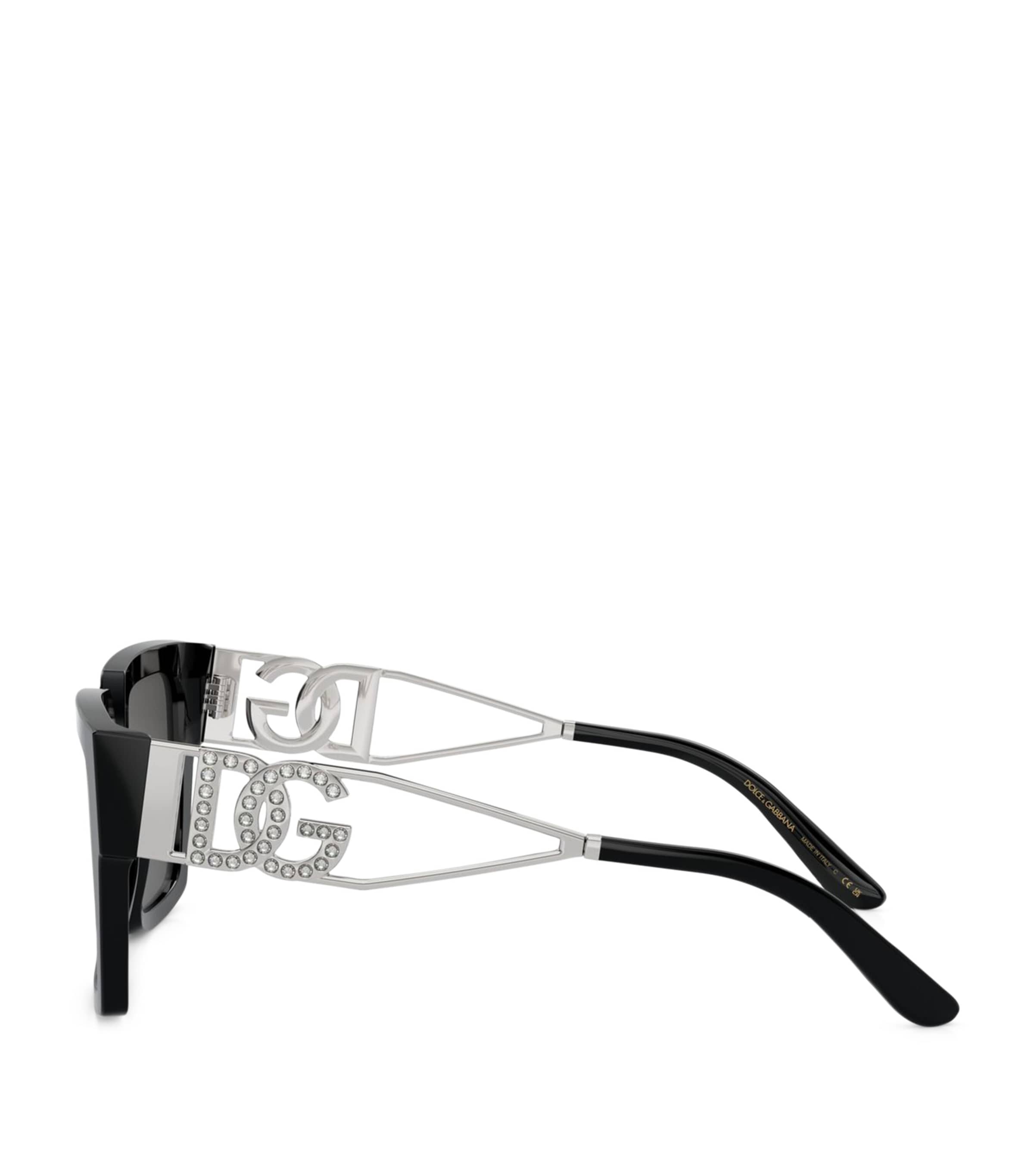 Dolce & Gabbana 新作 お洒落サングラス 白 スクエア DG CROSSED Dolce & Gabbana - DG Crossed Sunglasses - White - Dolce
