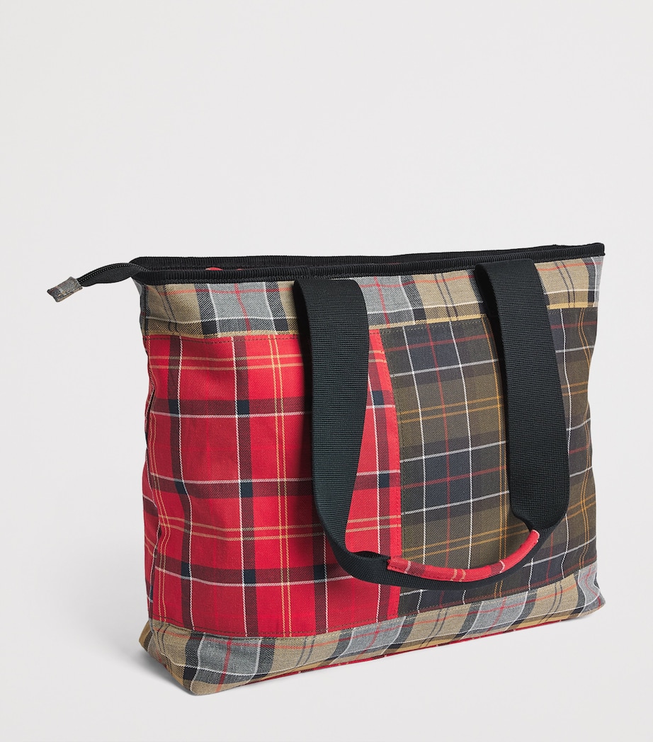 Barbour Cotton Mya Tartan Patchwork Tote Bag Clsc/cardinal/drs Image 2