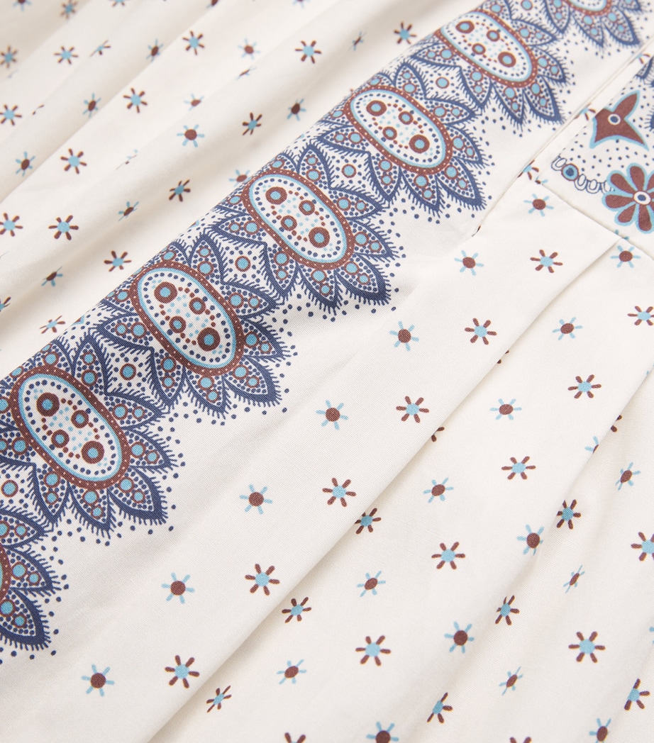 Cotton Printed Midi Dress IVORY Image 5