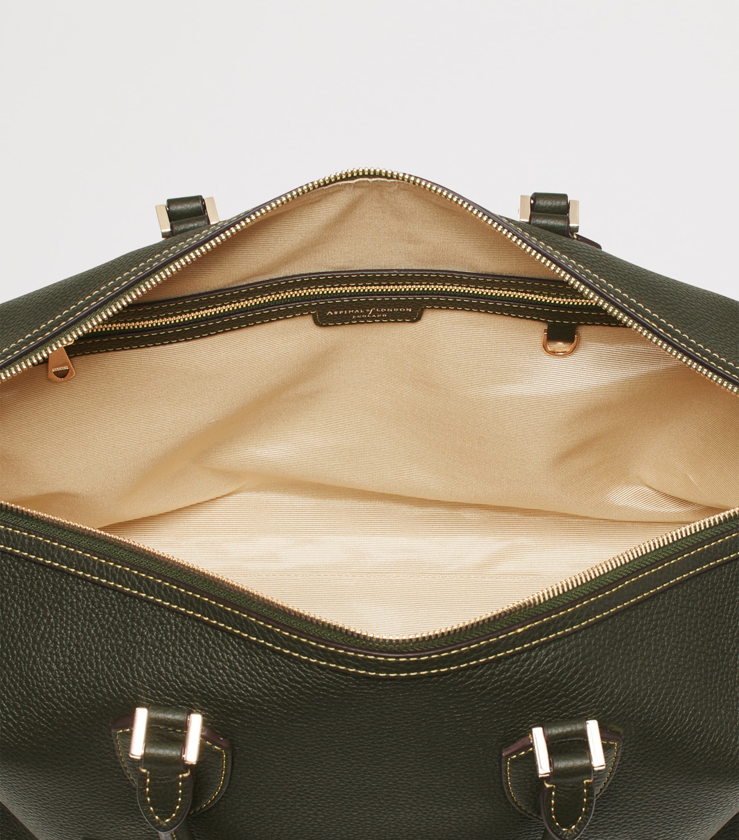 Leather Hudson Flight Bag GREEN Image 4