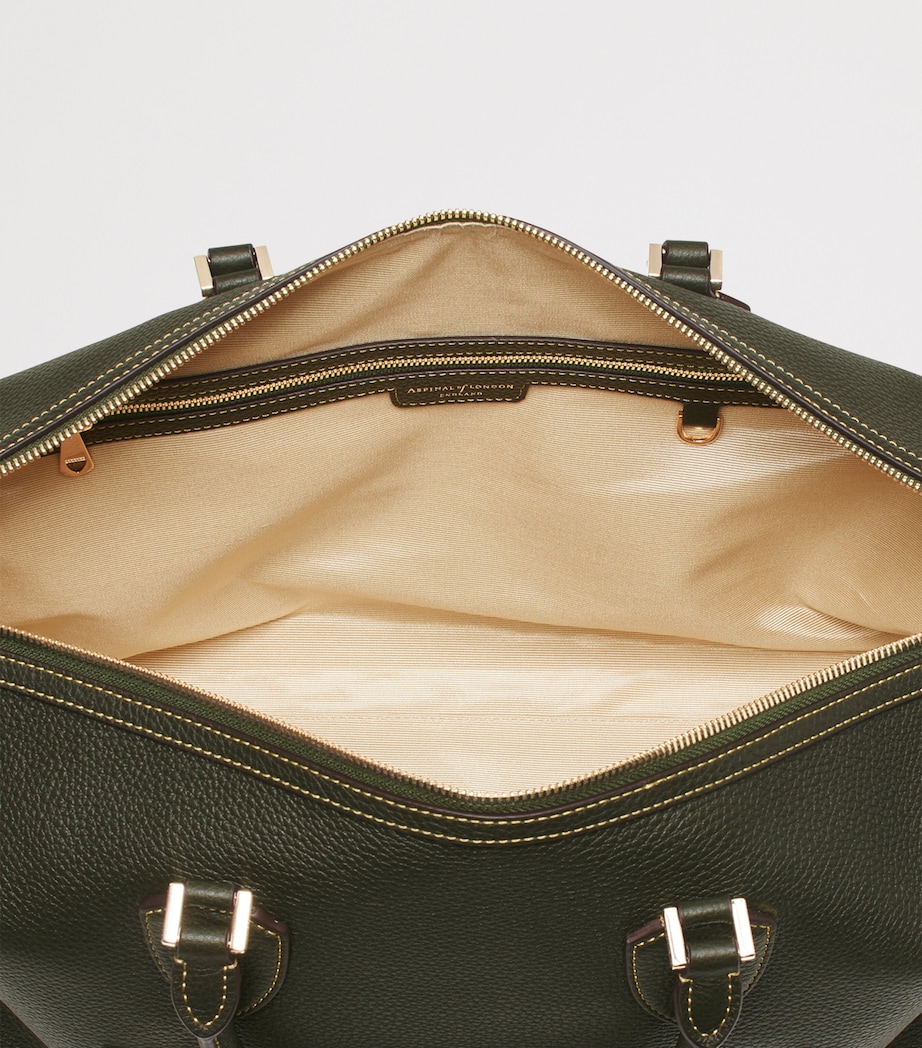 Leather Hudson Flight Bag GREEN Image 4