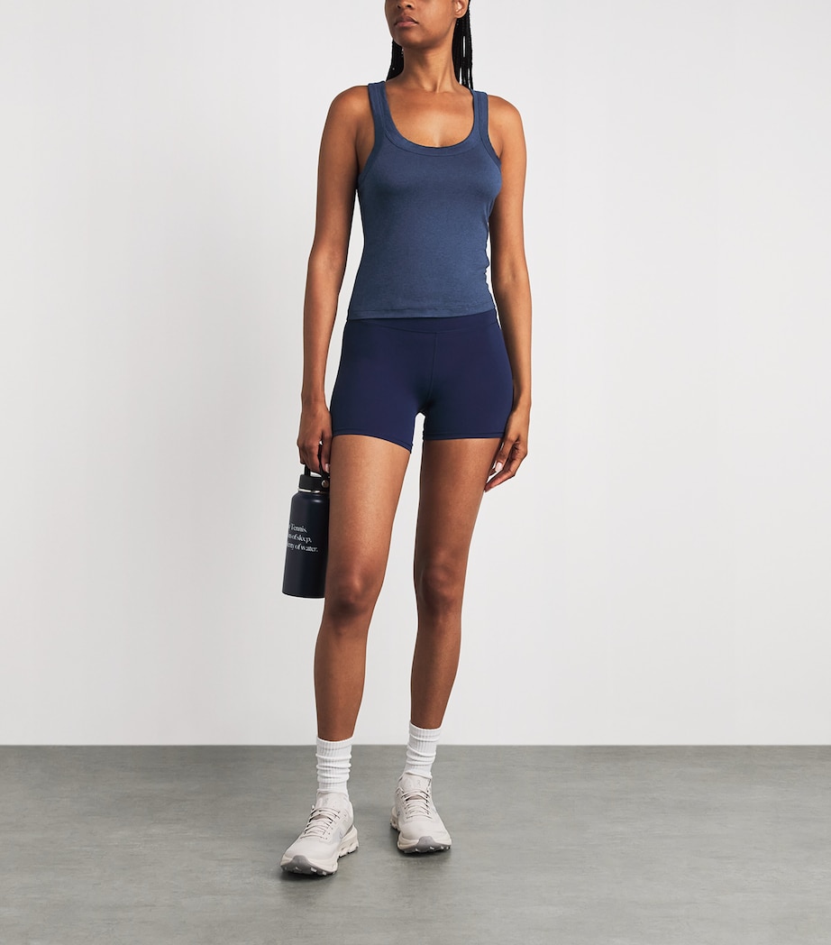 VUORI Womens Energy Racerback Tank Top Blue Coast Heather Image 2