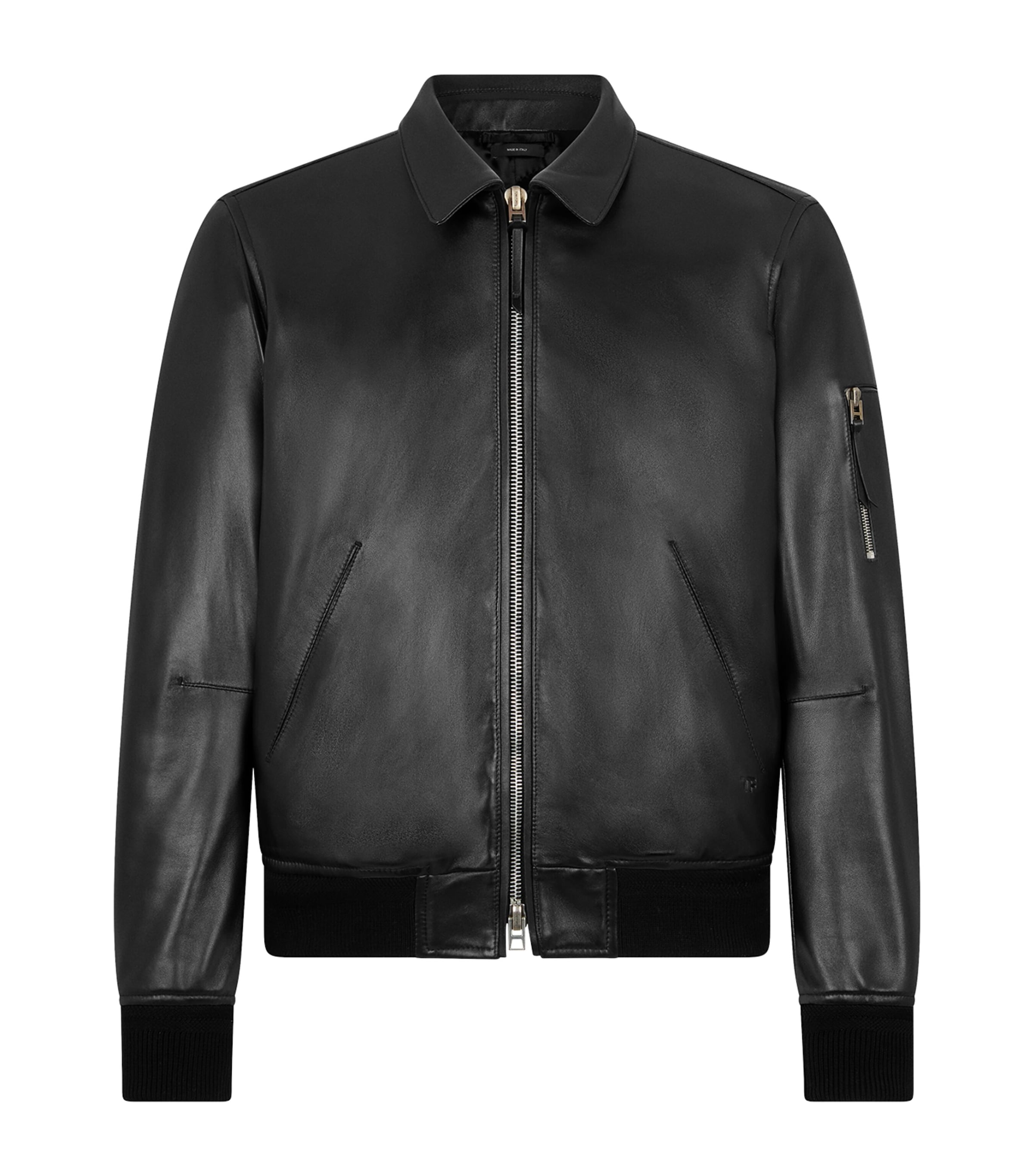 Leather Bomber Jacket NAA Image 1