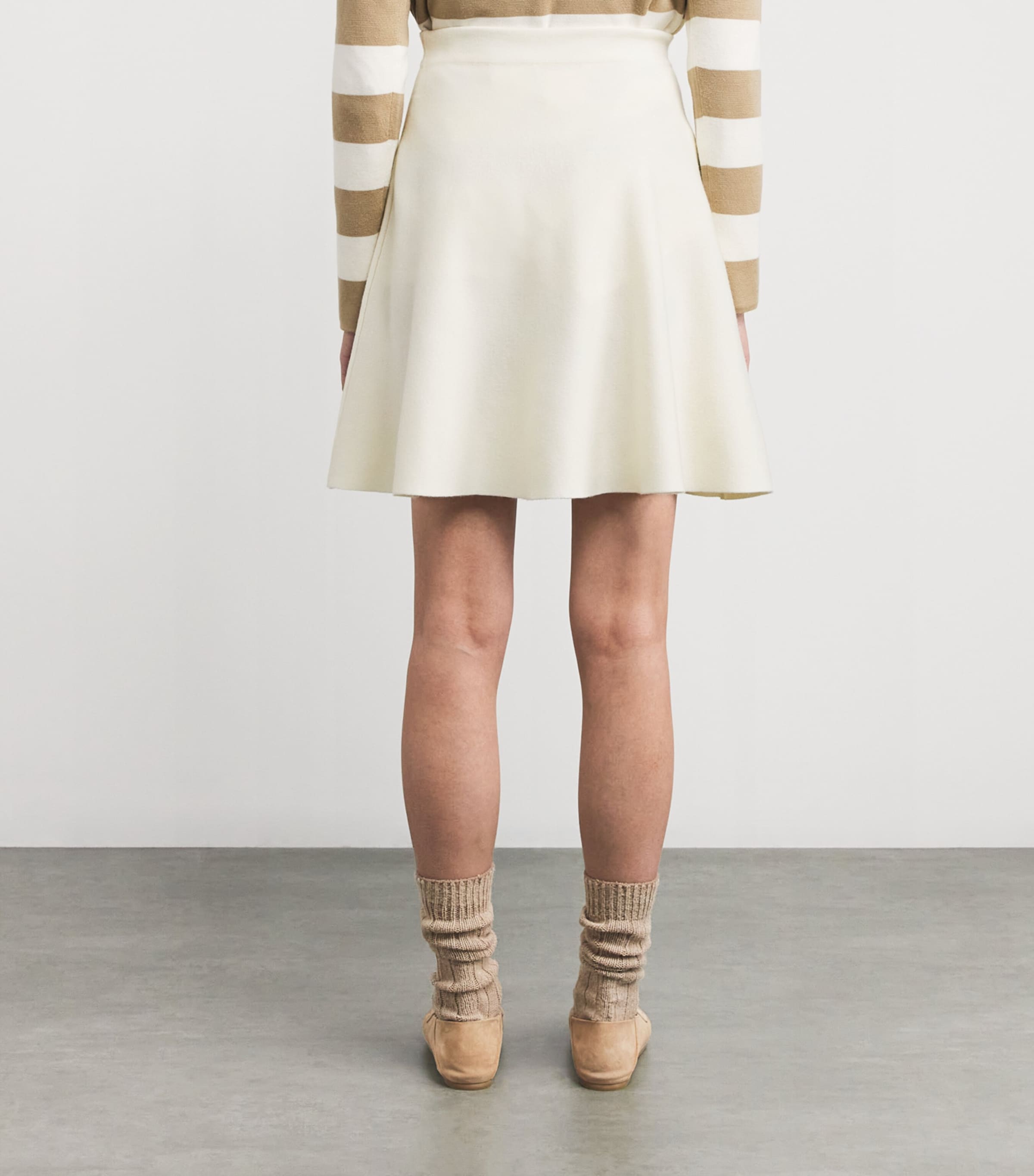 Virgin Wool Knit Midi Skirt SILK Image 4