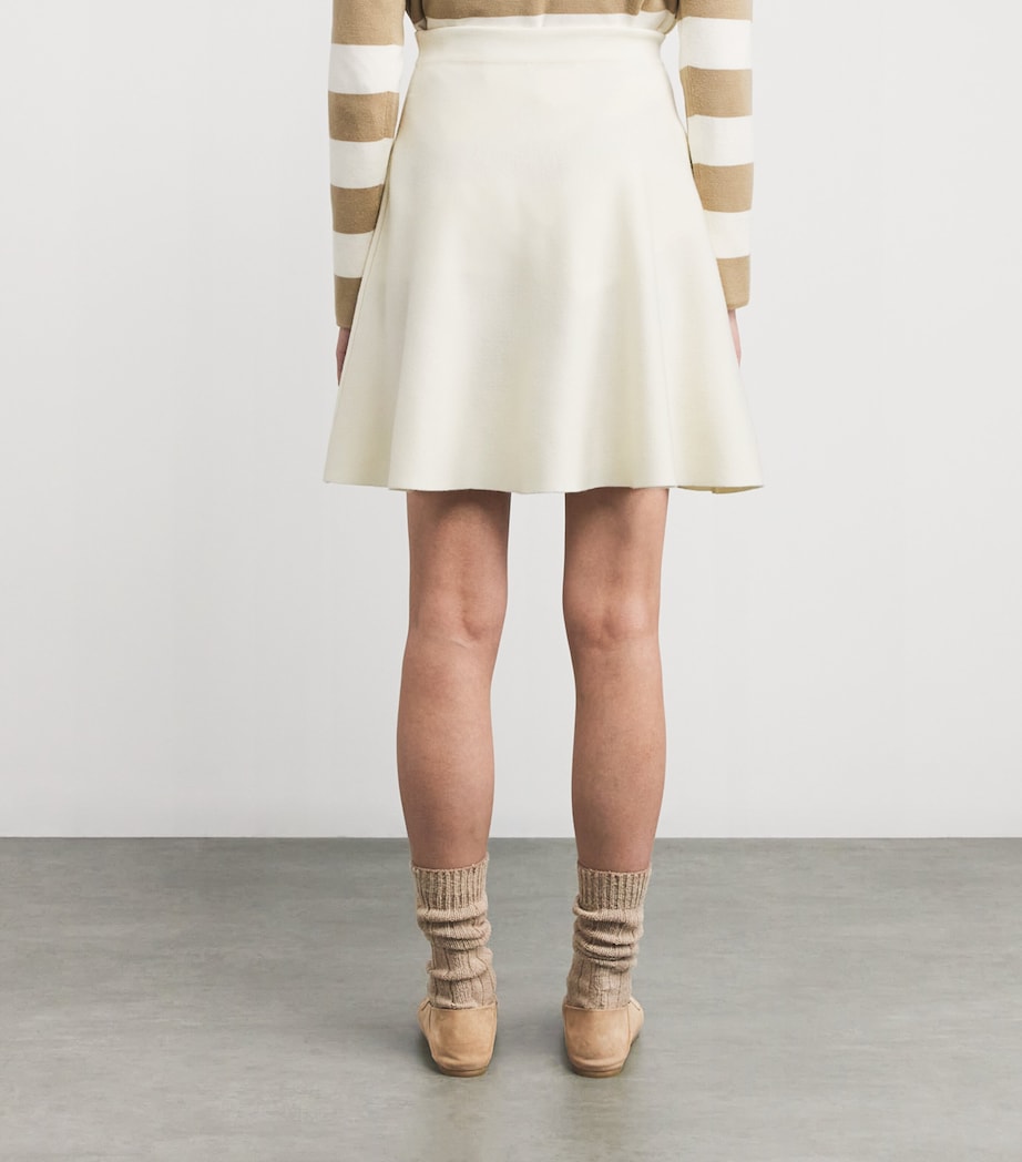 Virgin Wool Knit Midi Skirt SILK Image 4