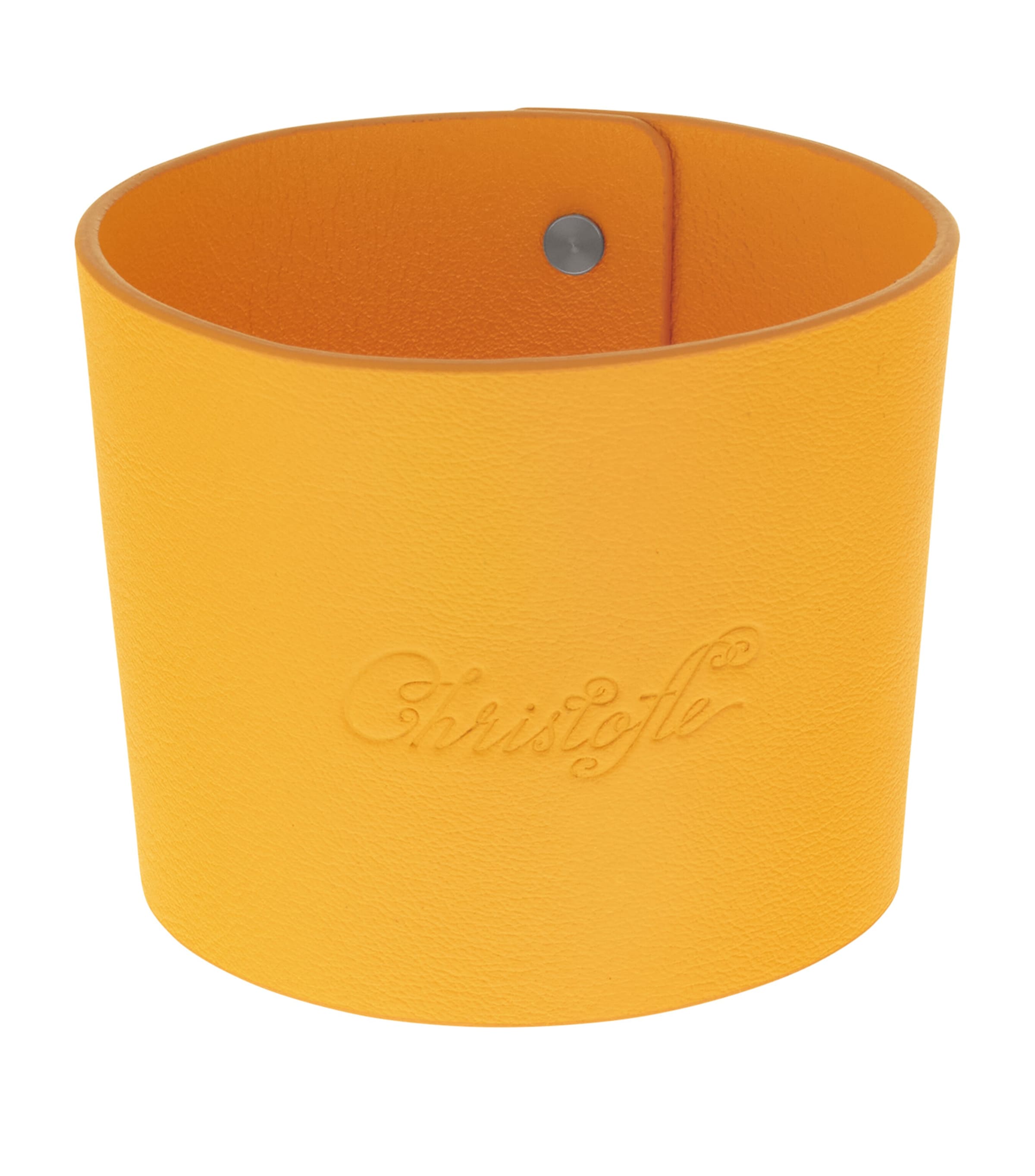 Christofle Leather Objets Miroir Coffee Cup Ring Yellow Image 3