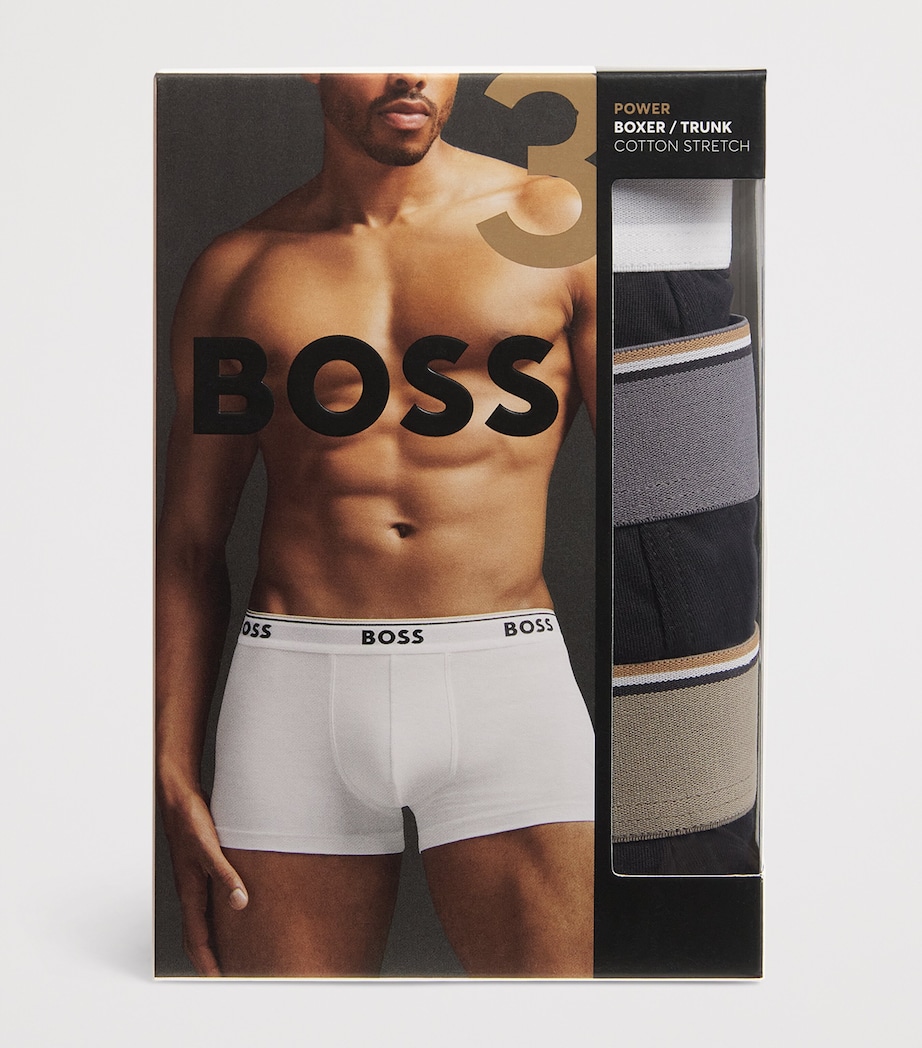 Cotton-Stretch Power Trunks (Pack of 3) OPEN BLUE461 Image 4