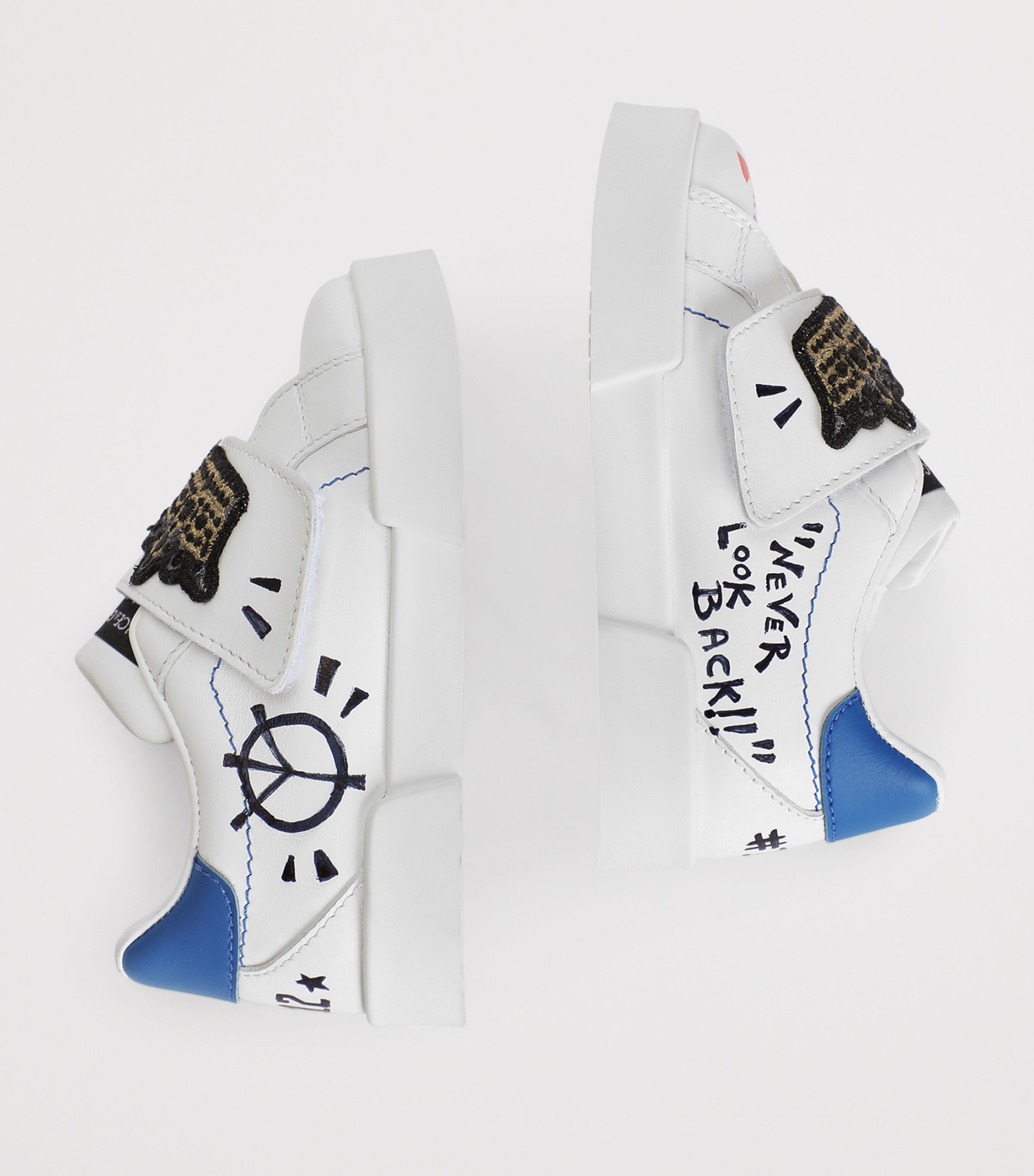 Leather Low-Top Sneakers 8W921-SCRITTE Image 4