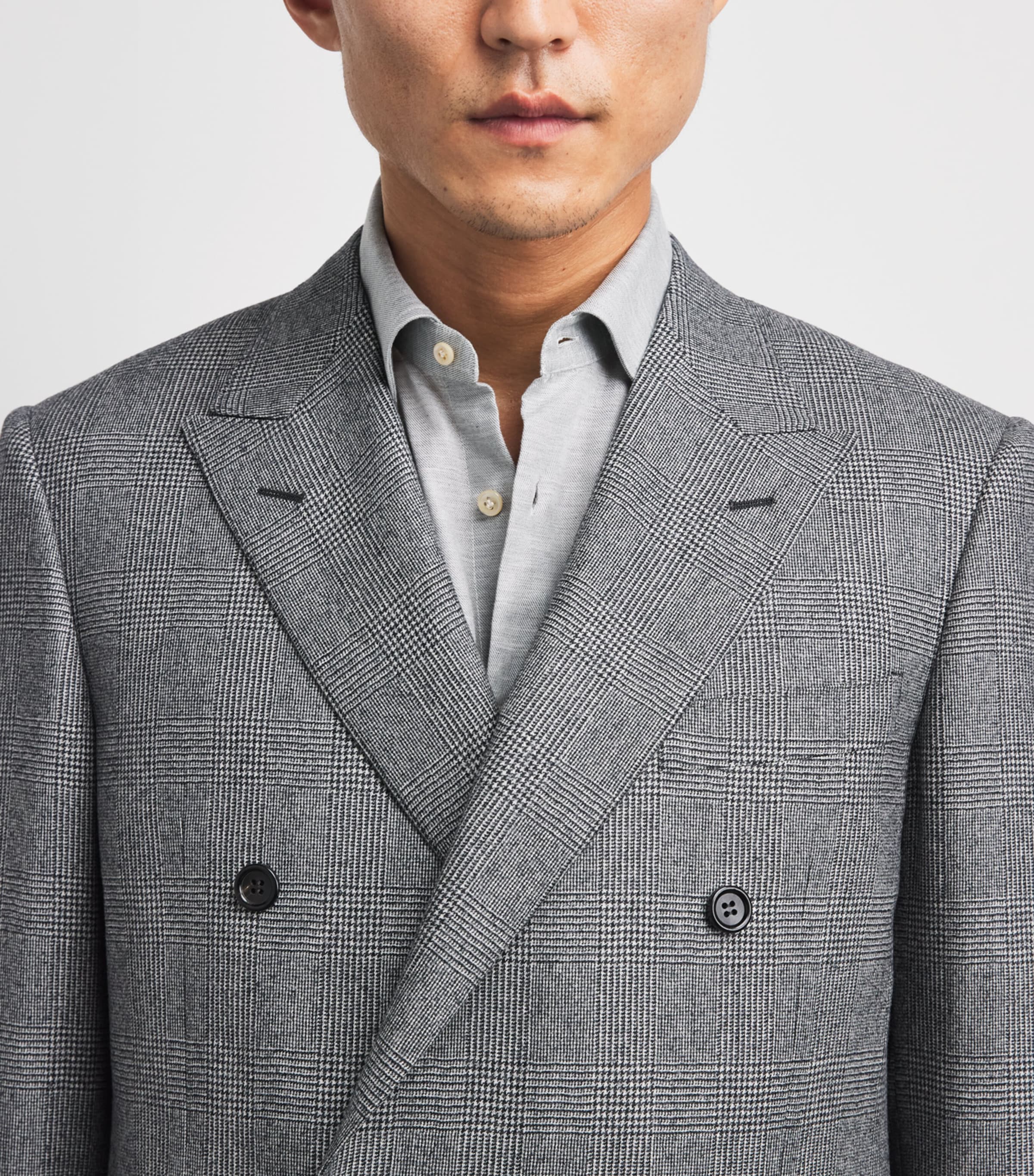 Canali Mens Wool Check 2-Piece Suit Image 5