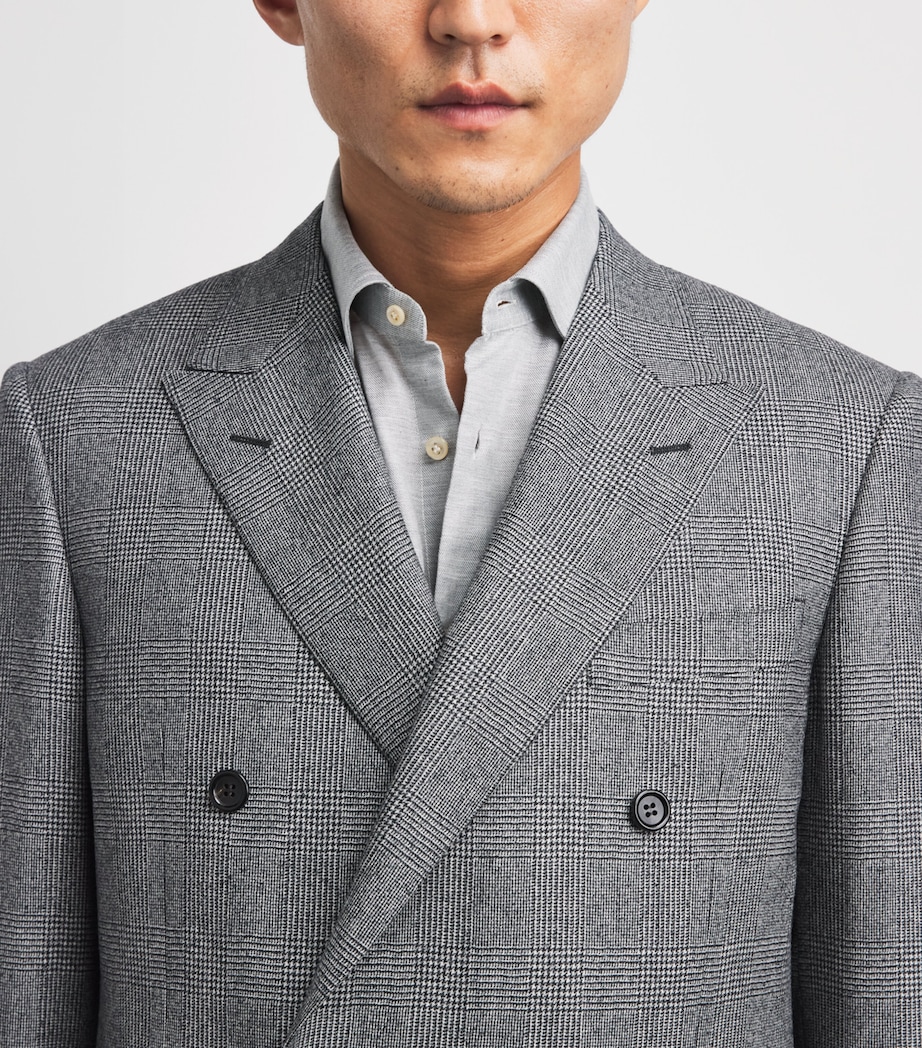 Canali Mens Wool Check 2-Piece Suit Image 5