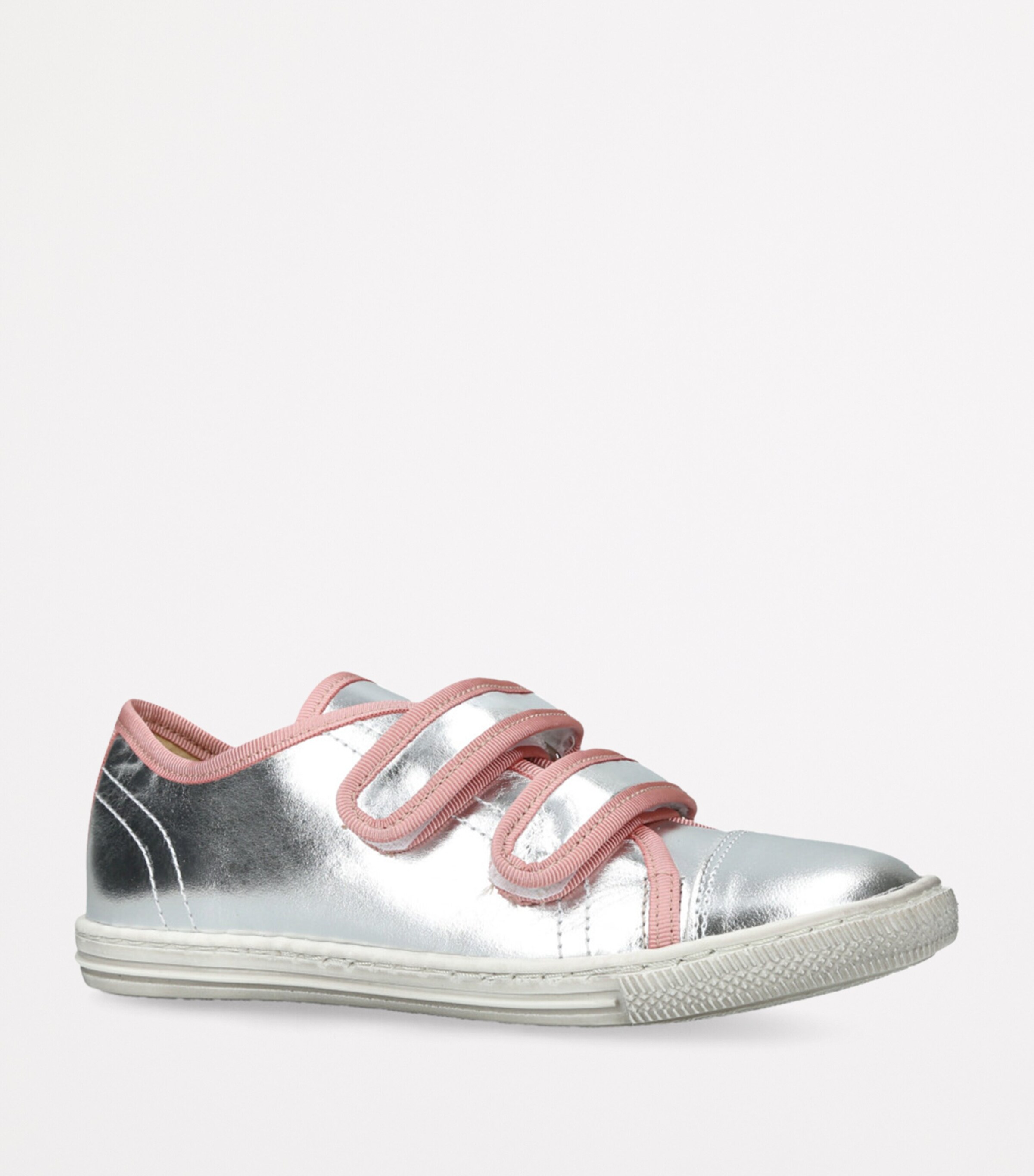 papouelli Leather Elfina Sneakers Silver Com Image 3