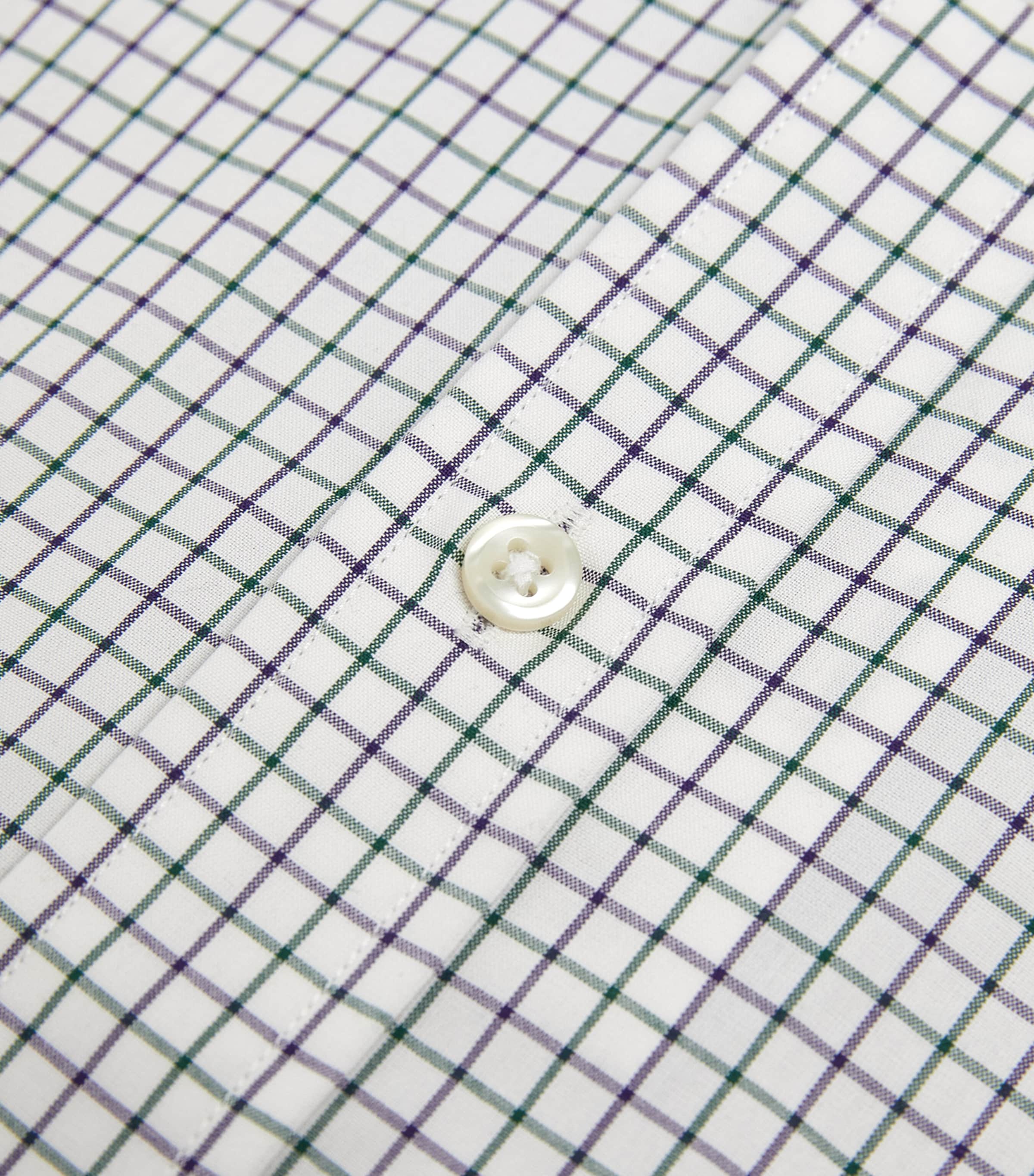 Cotton Poplin Classic Fit Check Shirt GREEN Image 5