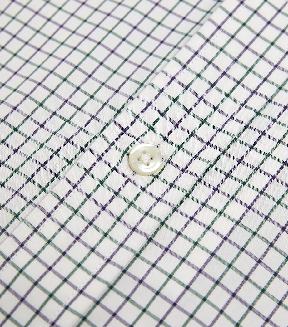 Cotton Poplin Classic Fit Check Shirt GREEN Image 5