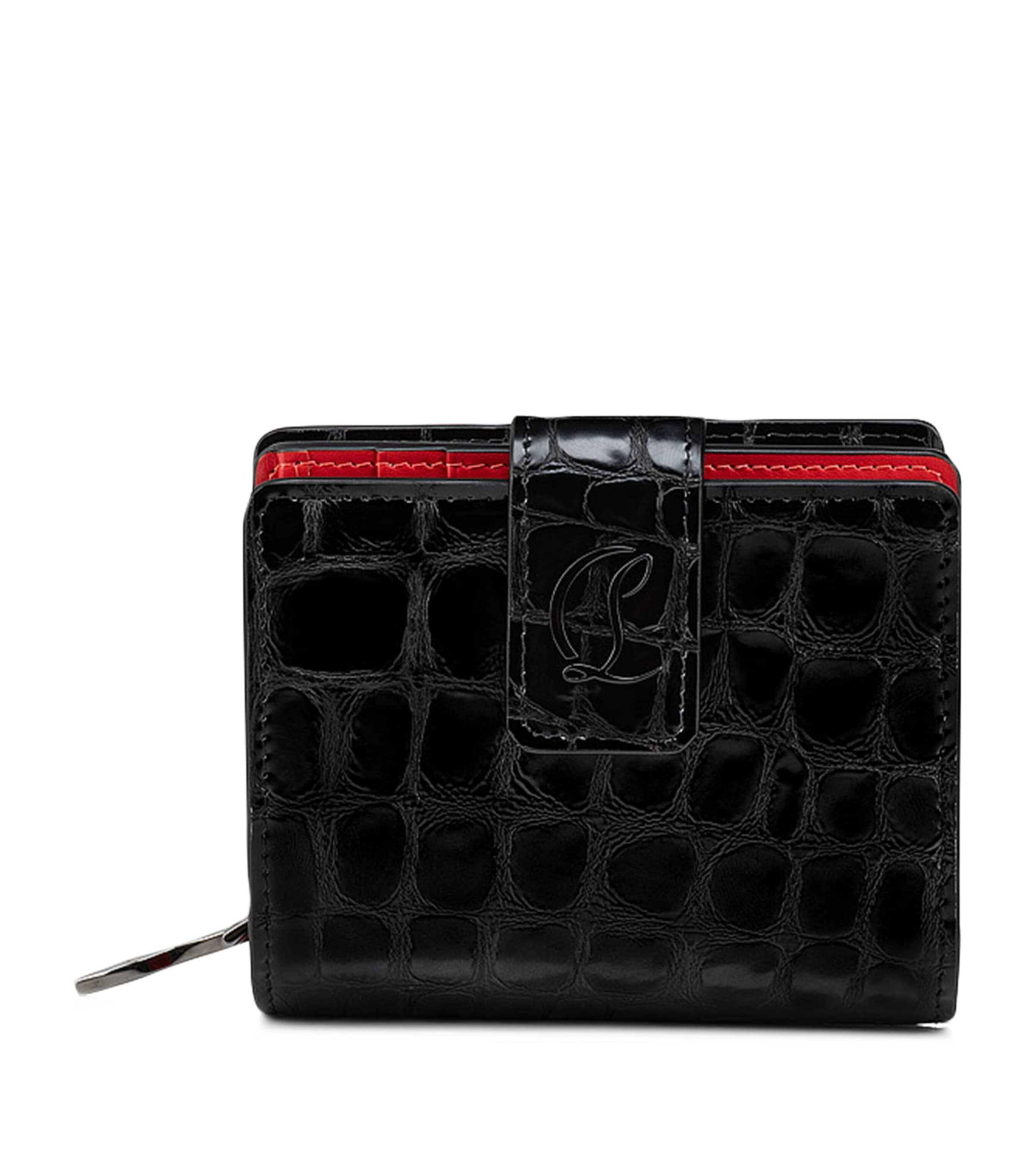 CHRISTIAN LOUBOUTIN LOUBI54 LEATHER COMPACT WALLET 