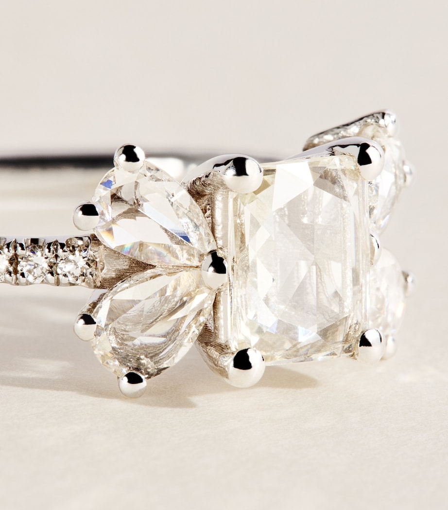 Suzanne Kalan White Gold and Diamond One of a Kind Butterfly Ring Wg/wd Image 3