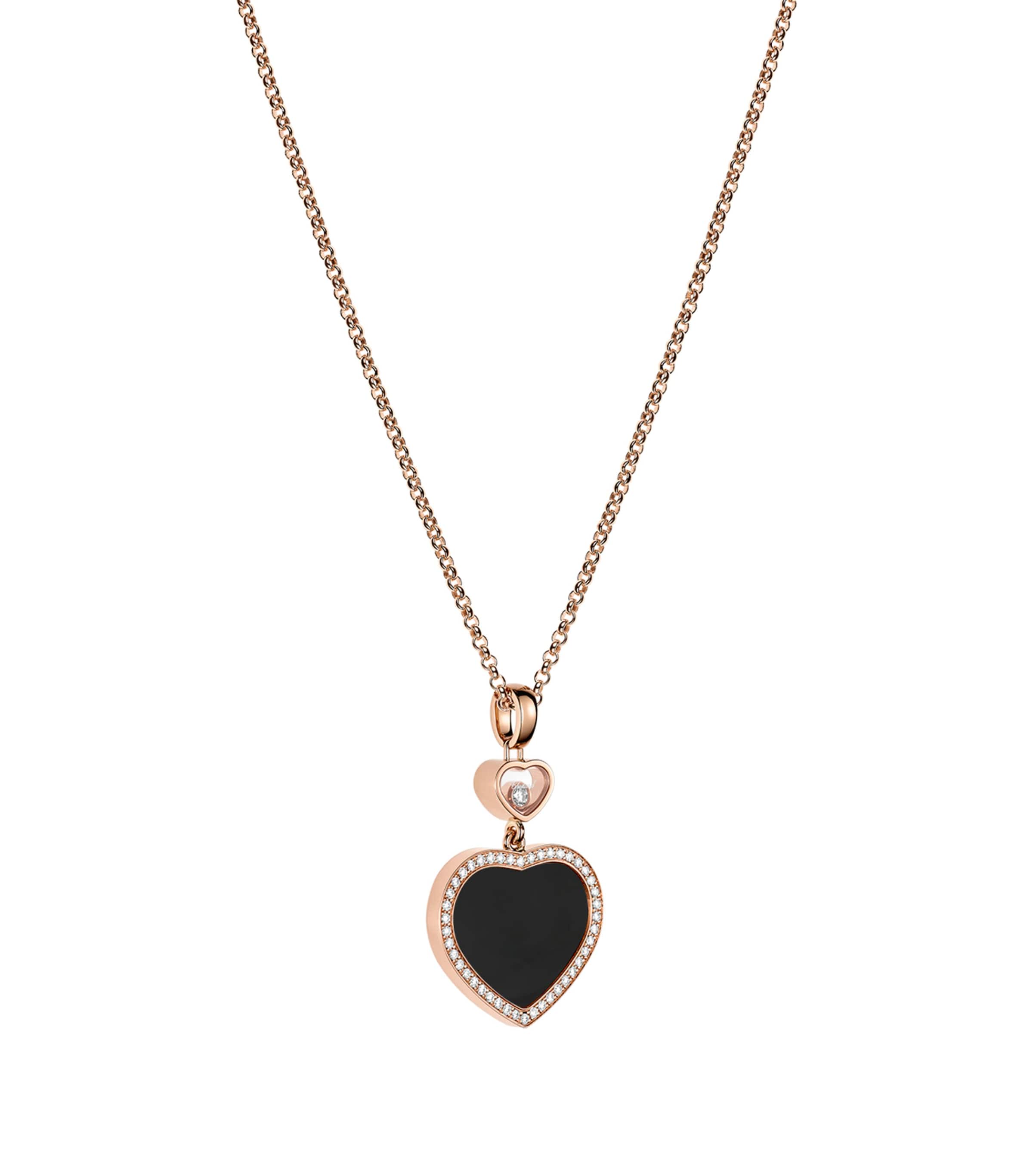 Rose Gold and Diamond Happy Hearts Pendant 18K ROSE GOLD Image 3