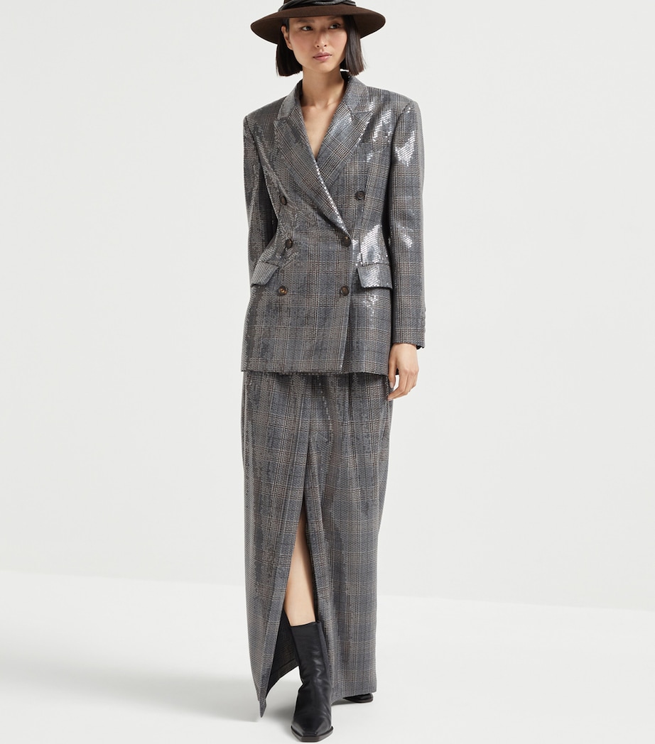 Virgin Wool Sequinned Blazer C001 Image 5