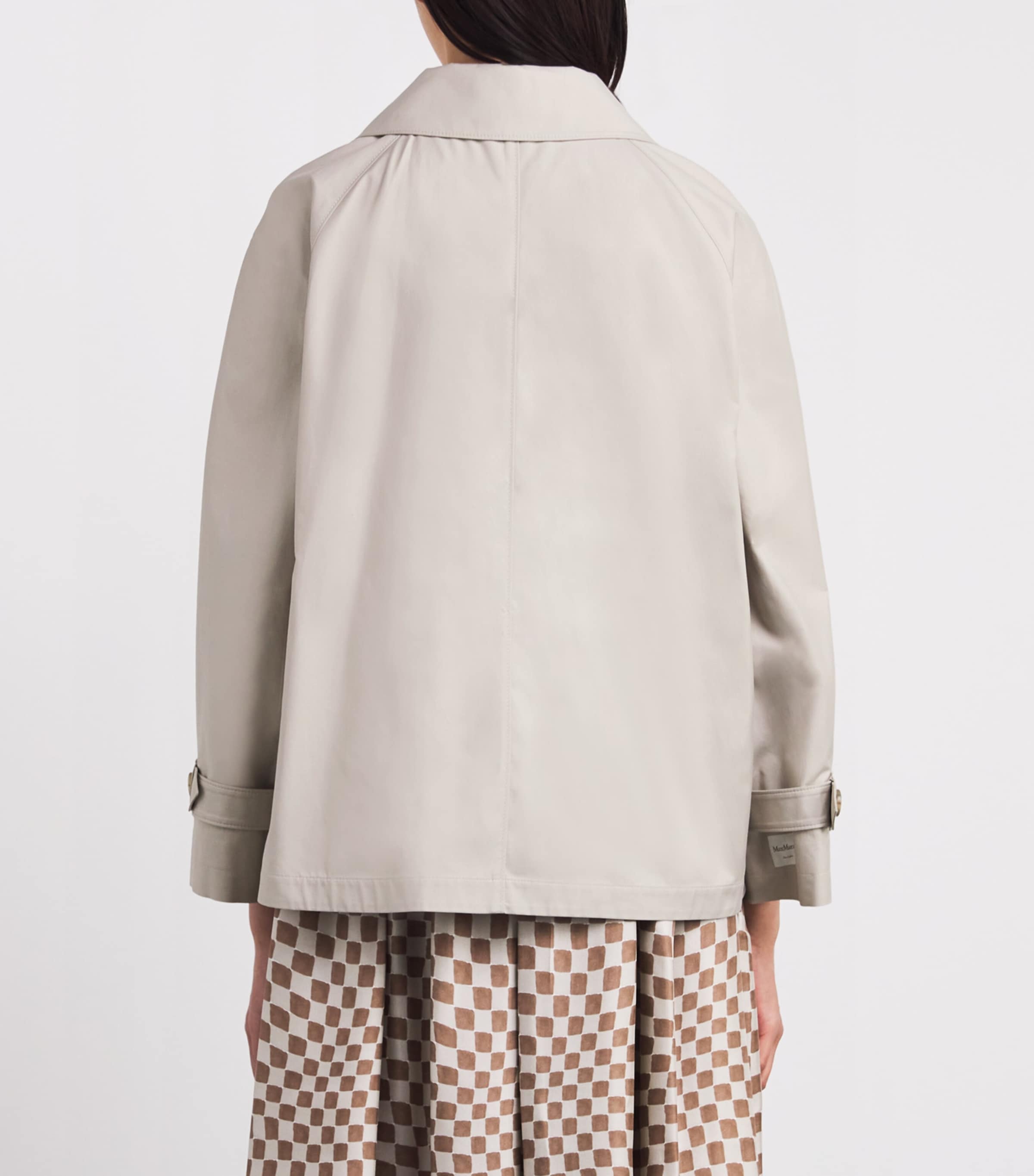 Cotton-Blend Trench Coat ECRU Image 4