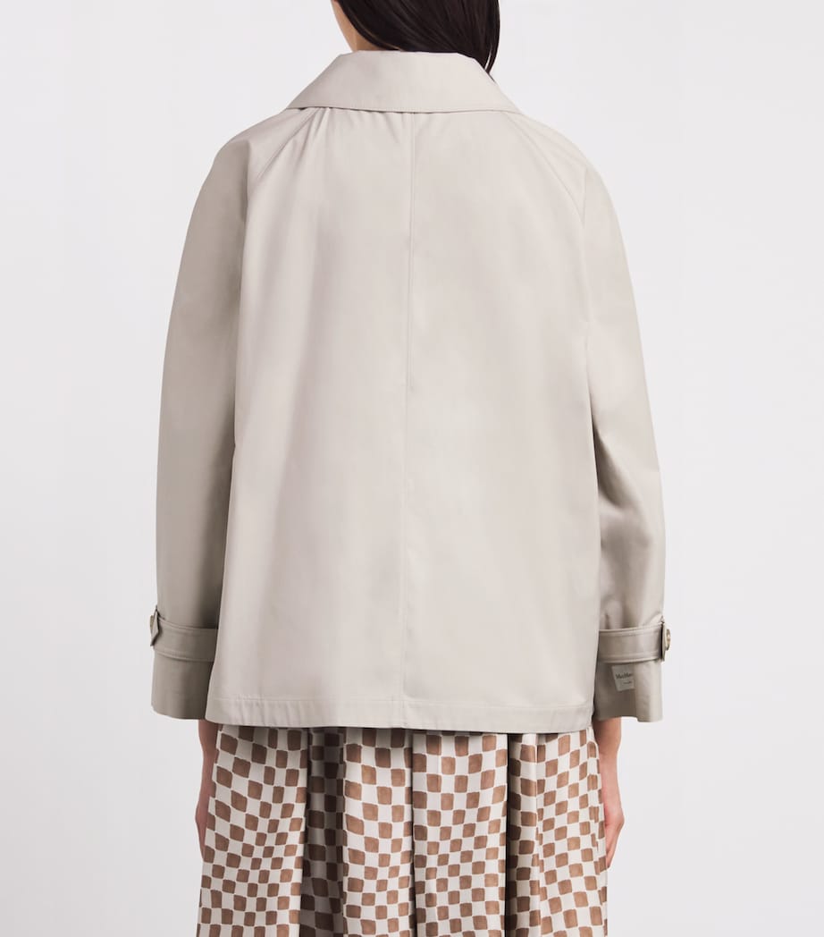 Cotton-Blend Trench Coat ECRU Image 4