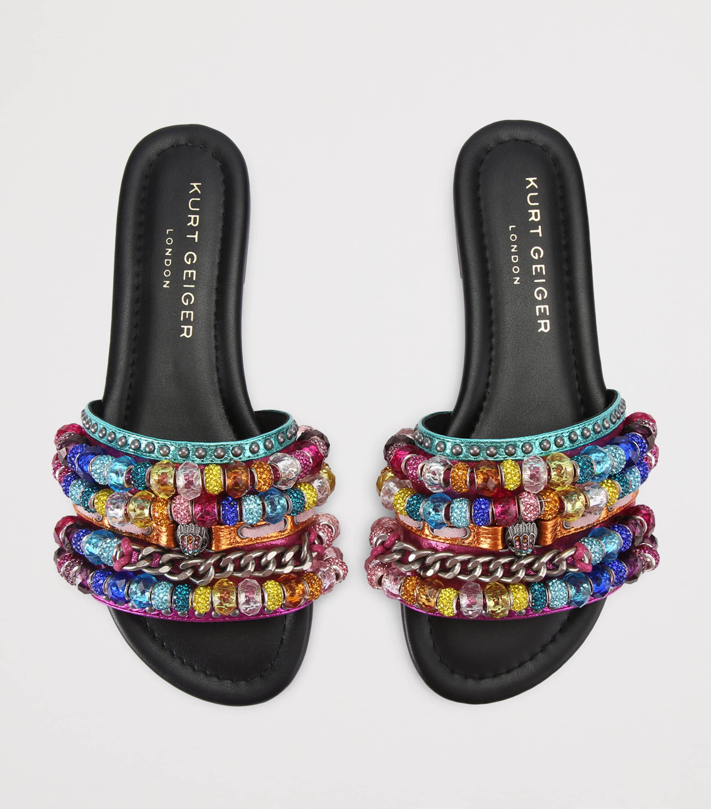 Kurt Geiger London Southbank Beaded Slides Mult/other Image 4