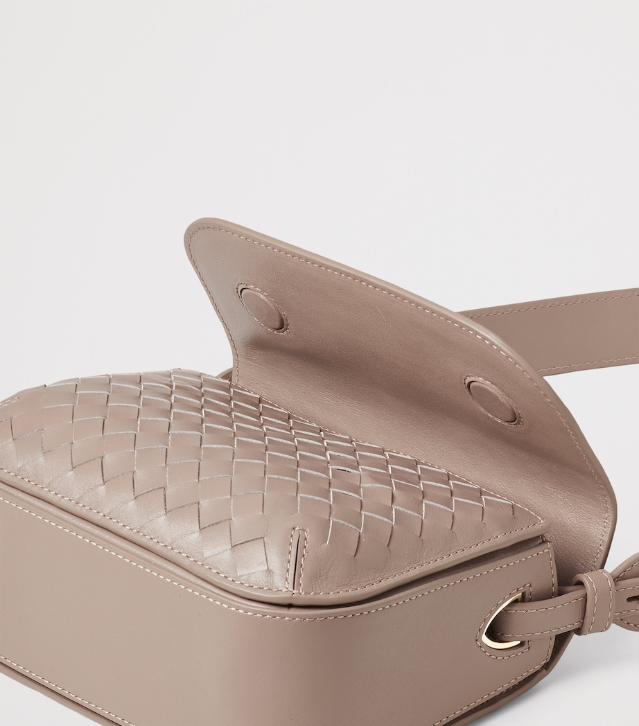 Aspinal Of London Woven Leather Ella Cross-Body Bag Moleskin Image 6