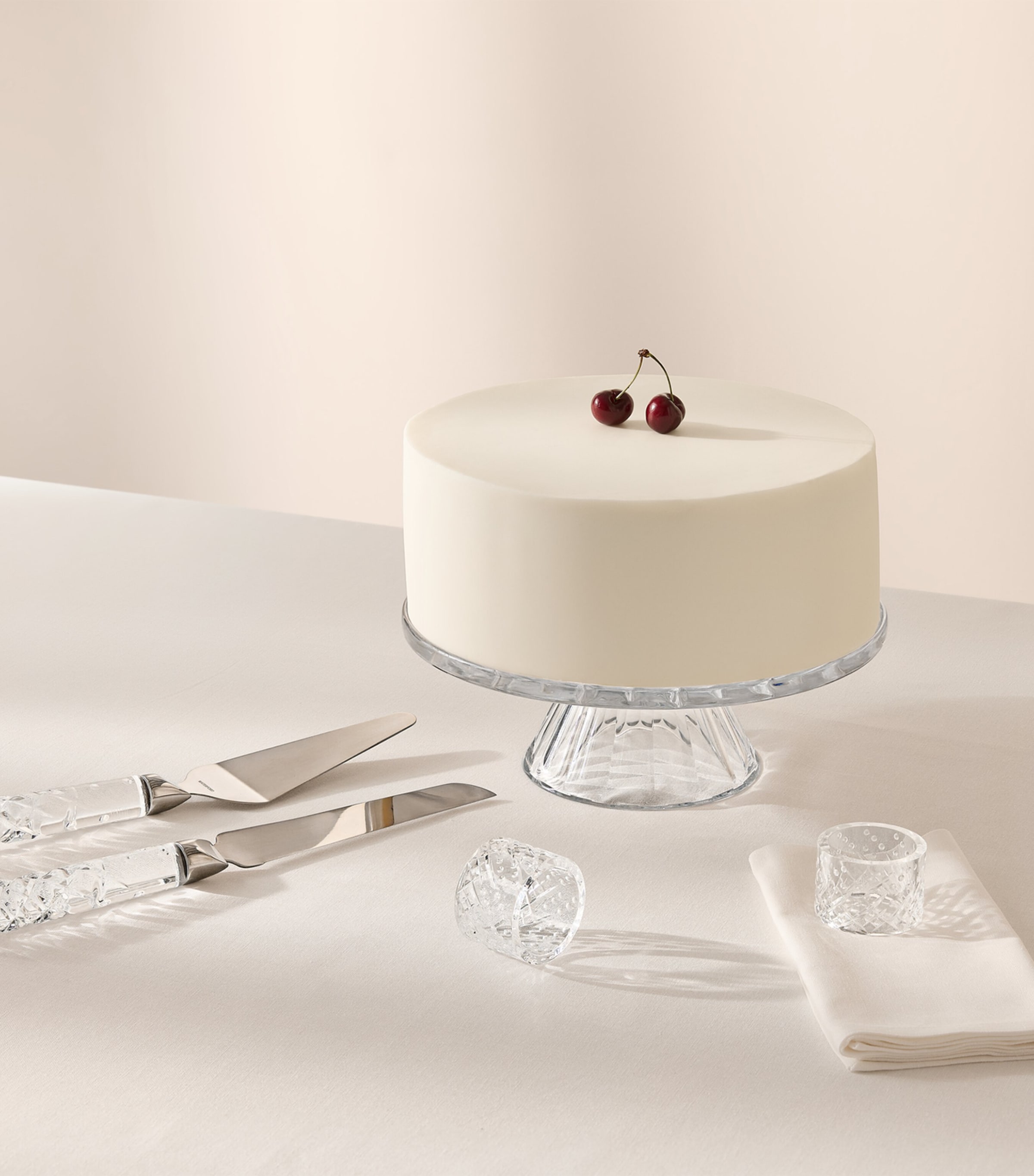 Crystal Celebrations Cake Knife and Server CLEAR Image 5