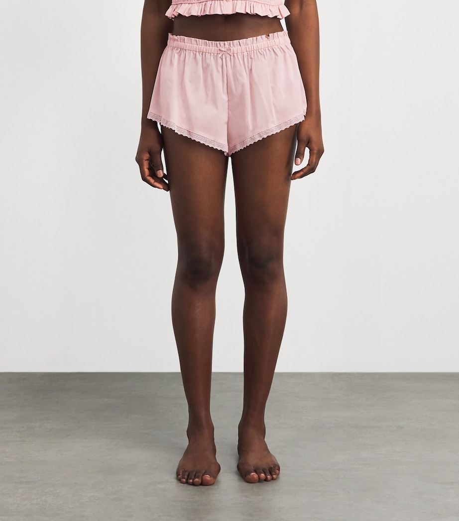 Skims Womens Cotton-Blend Poplin Apparel Shorts Dusty Pink Image 4