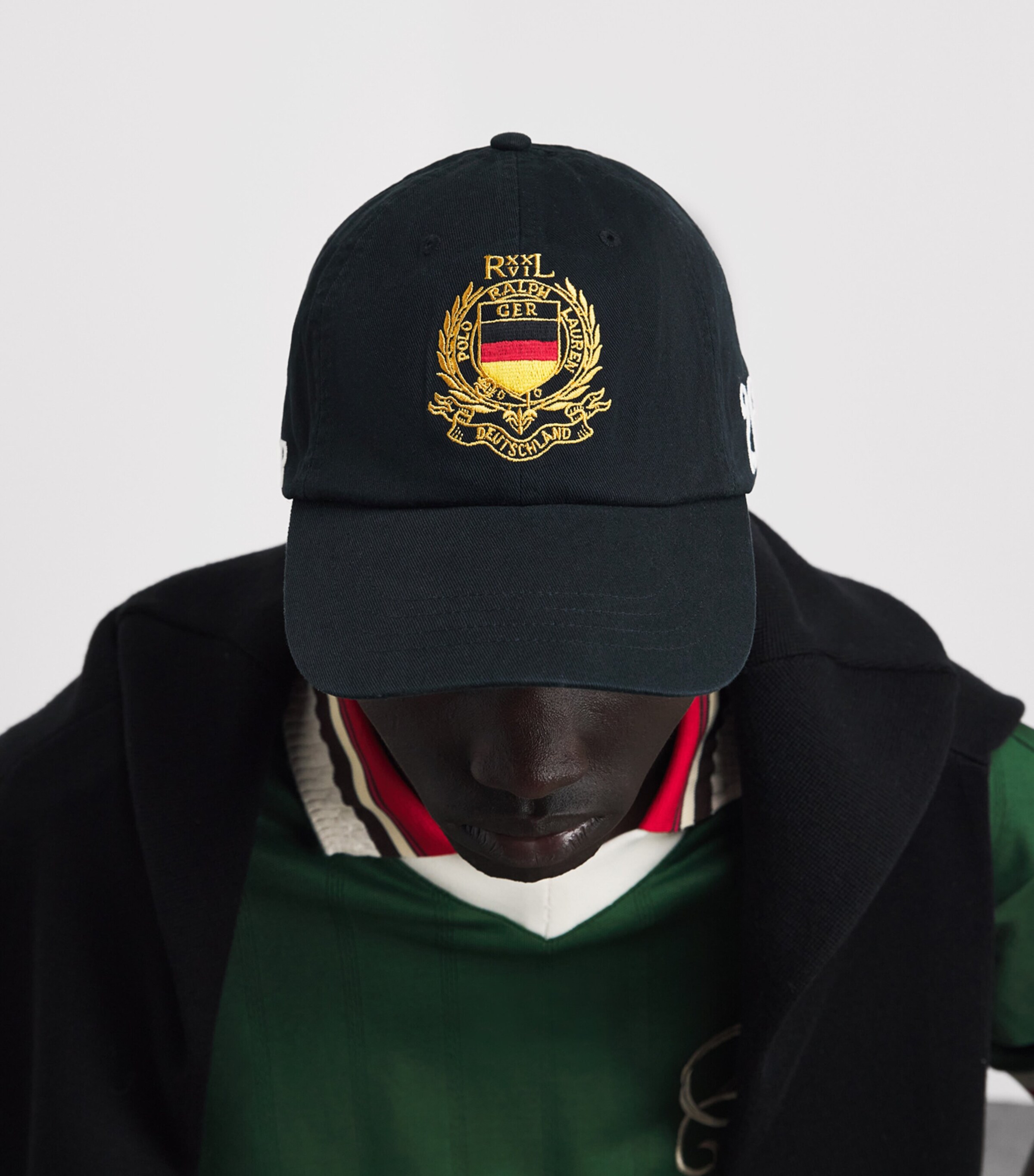 Polo Ralph Lauren Cotton Twill Germany Crest Baseball Cap Polo Black Image 2