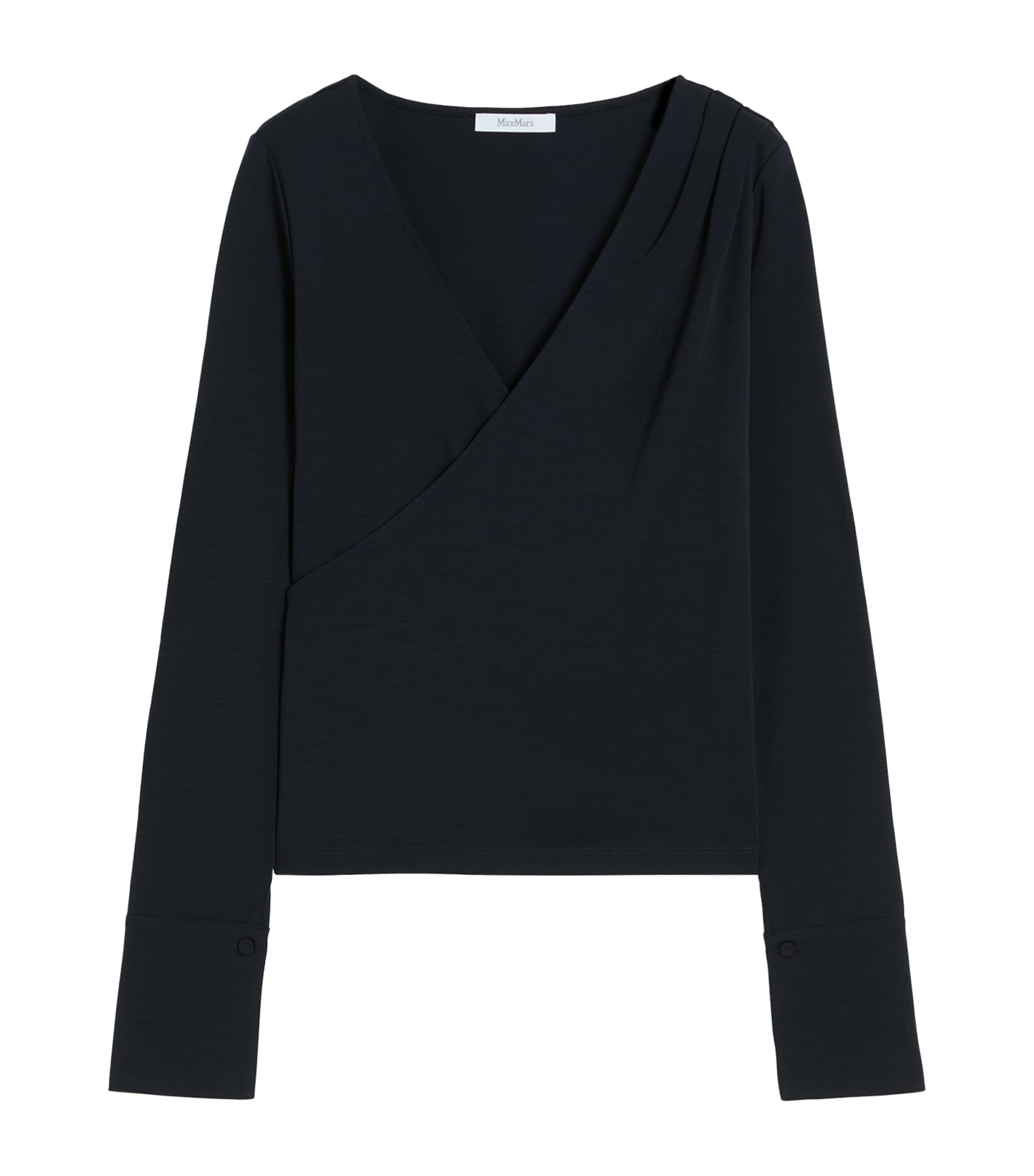 Virgin Wool Wrap Top ULTRAMARINE Image 1